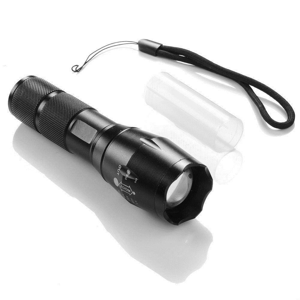 Oxiqmart 3X 10000Lm Zoomable Led Flashlight Focus Torch Light 18650/Aaa Outdoor Light