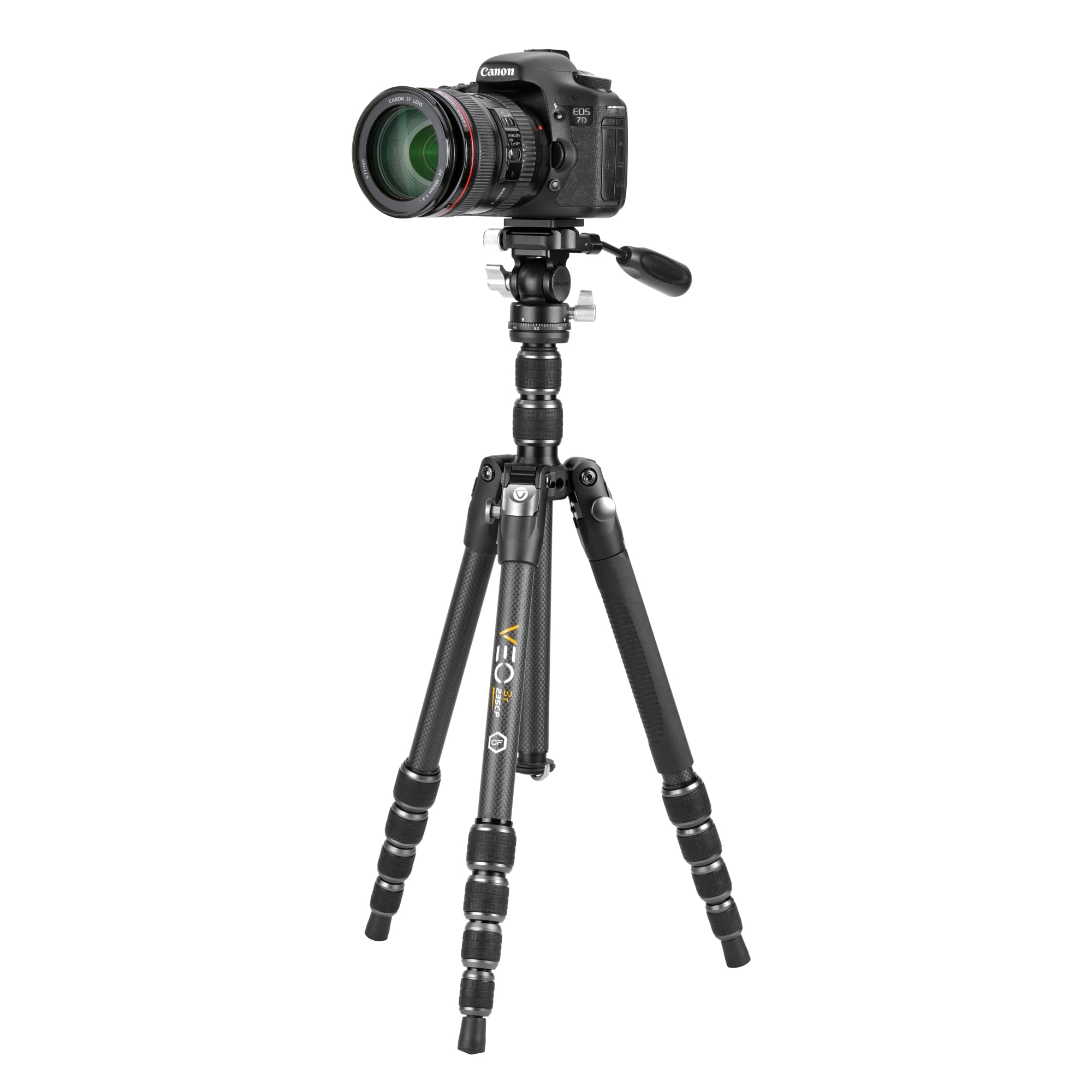 Vanguard Veo3T235Cp Compact Carbon Fiber Travel Tripod With Pan Head