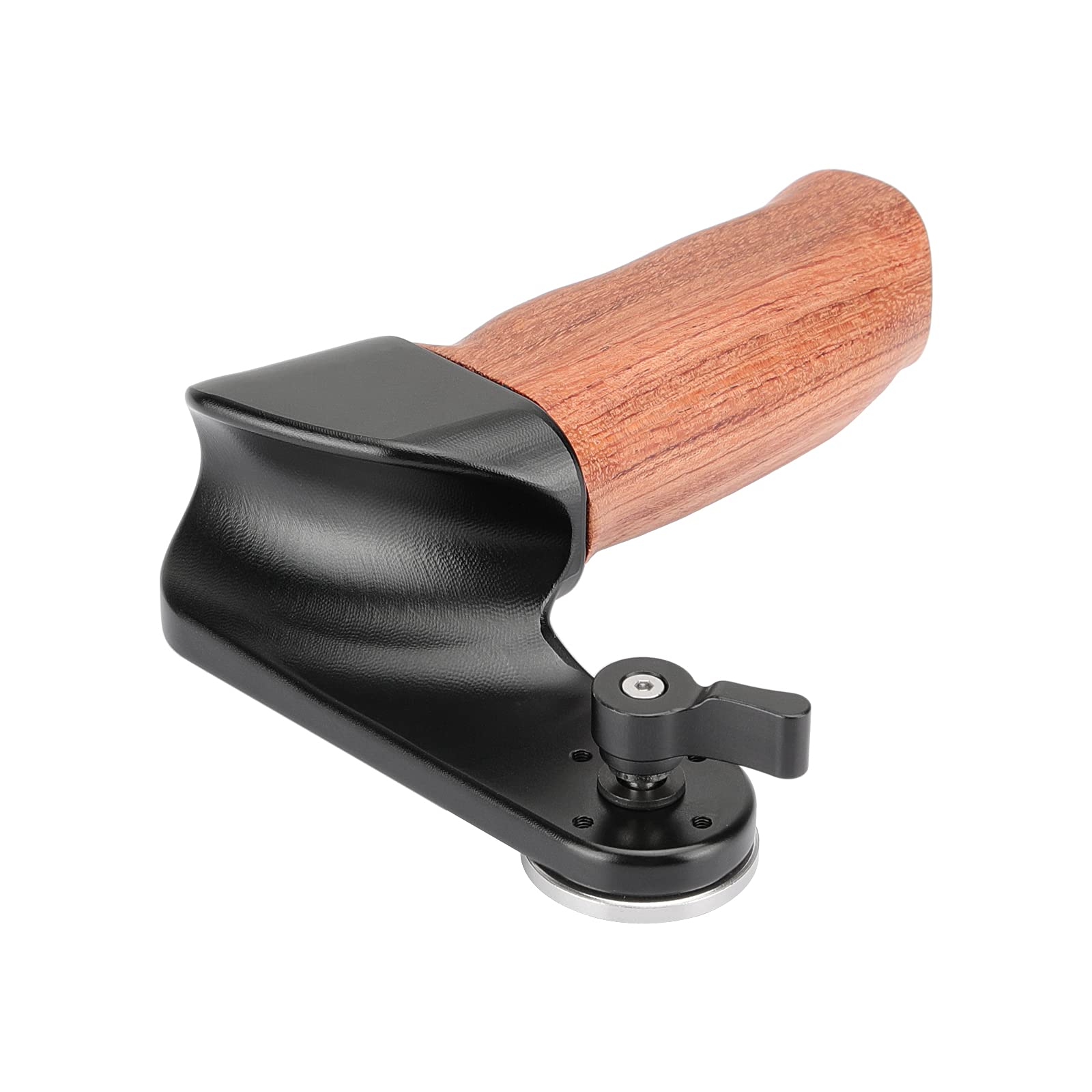 Camvate Ergonomic Wooden Hand Grip With Rosette M6 Thread Screw Connection For Camera Shoulder Mount Rig(Right Hand) - 2927