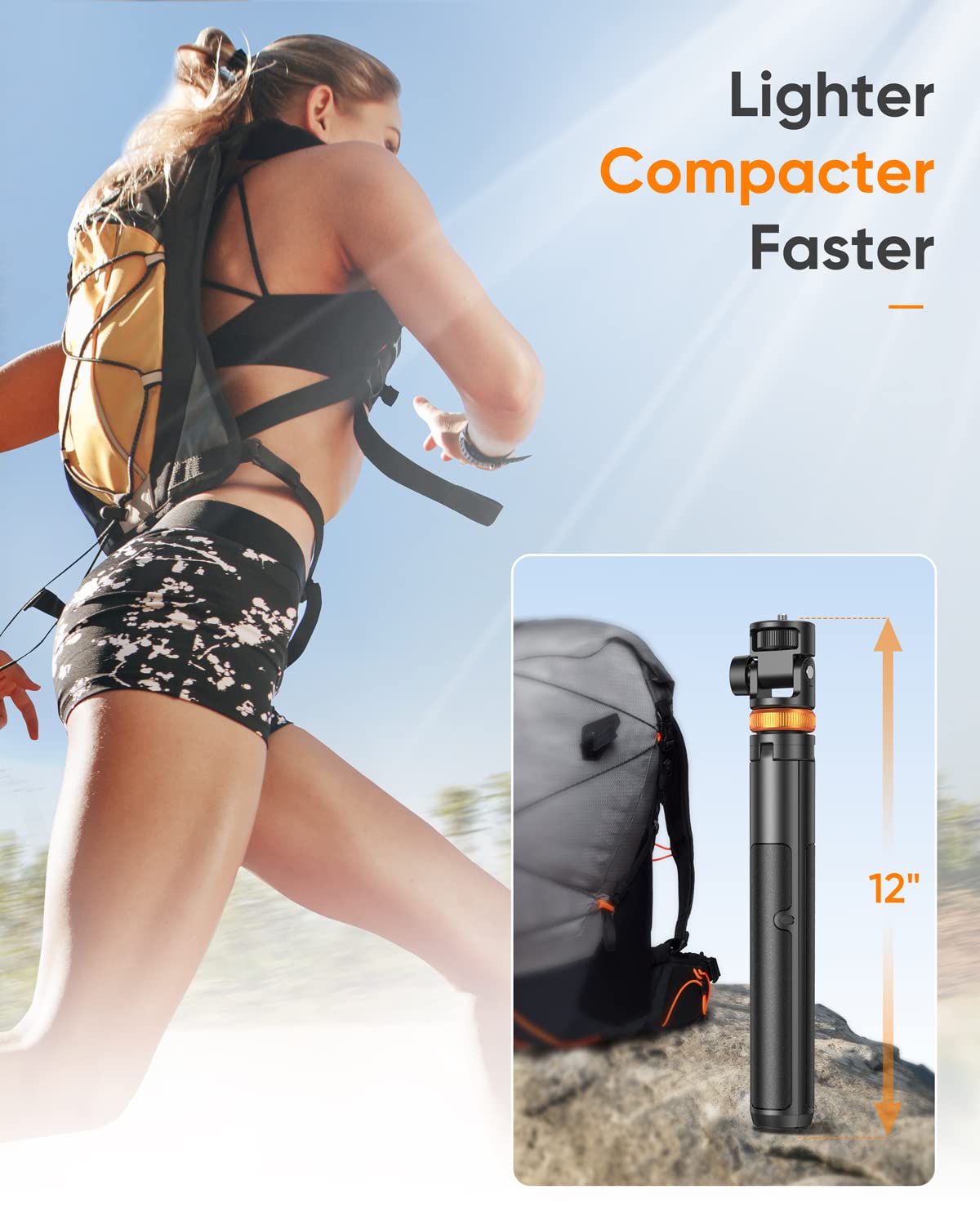 Eucos 62" Phone Tripod, Tripod For Iphone & Selfie Stick Tripod With Remote, Extendable Phone Tripod Stand & Travel Tripod, Solidest Cell Phone Tripod Compatible With Iphone/Android