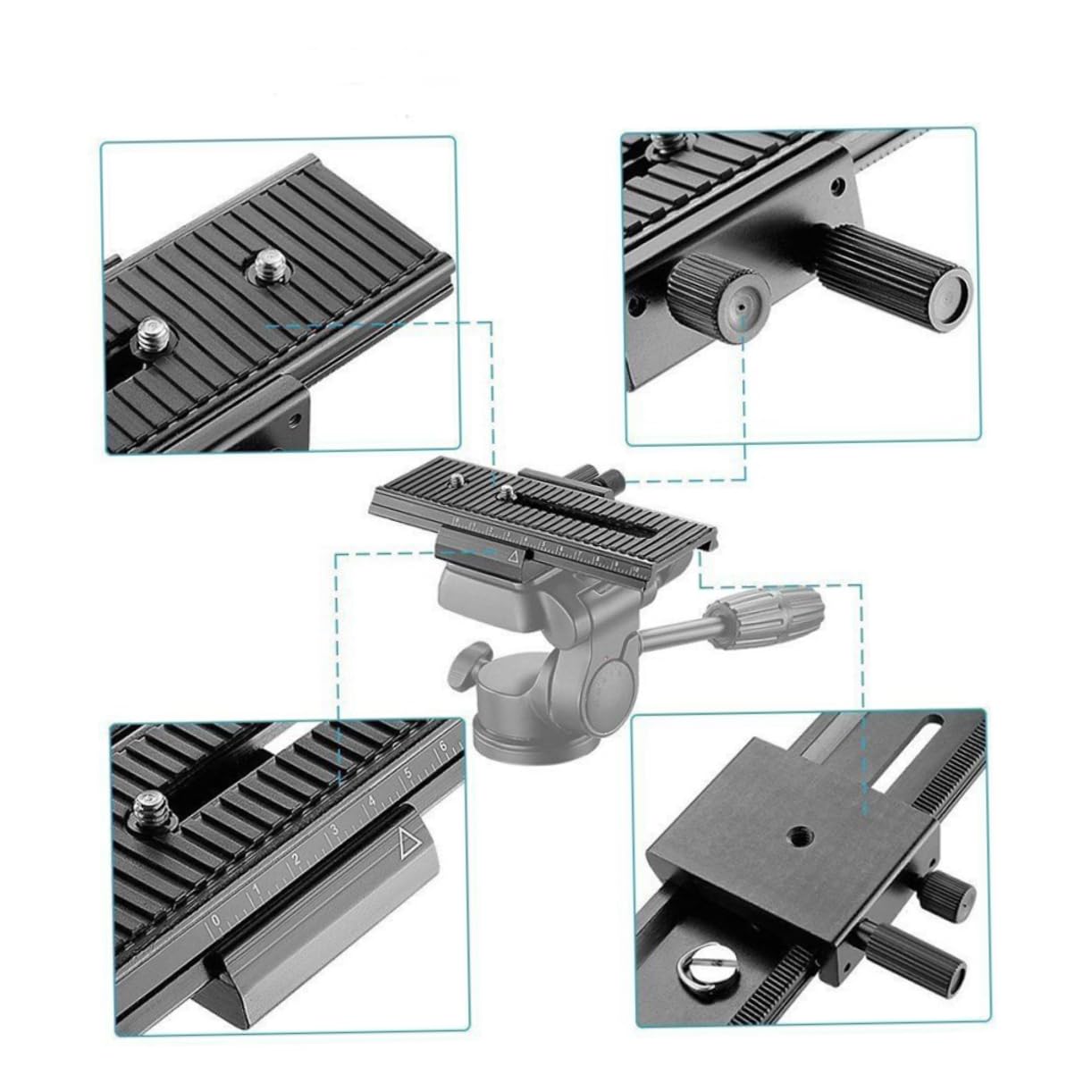 Veemoon Macro Focusing Camera Mount Rod Support Guide Bracket Sturdy Material In Adapter