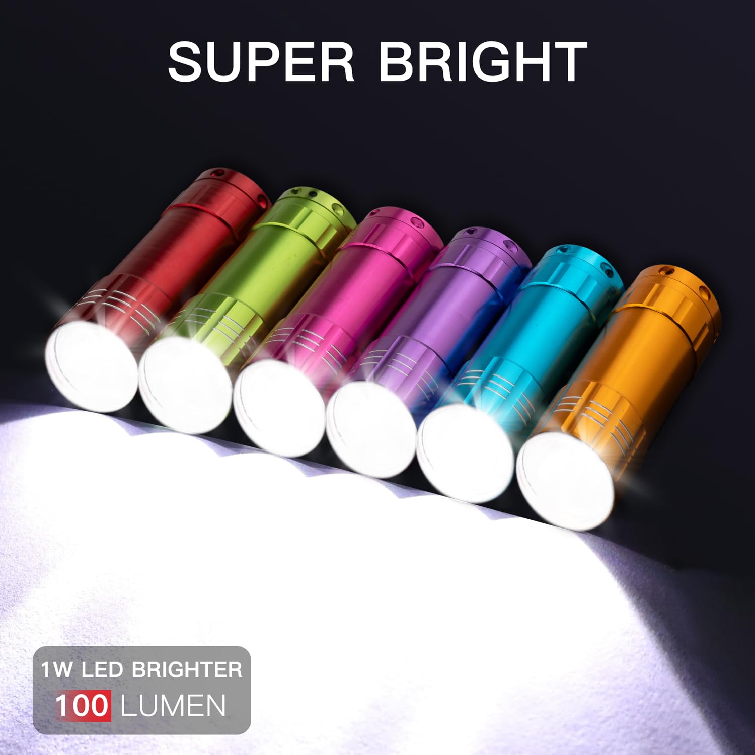 Kunhe 60 Pack Small Mini Cheep Flashlights For Kids Bulk With Batteries Aluminum Led Flashlight For Party Favor Camping Emergency Power Outage  To Operation Christmas Child Items Bulk