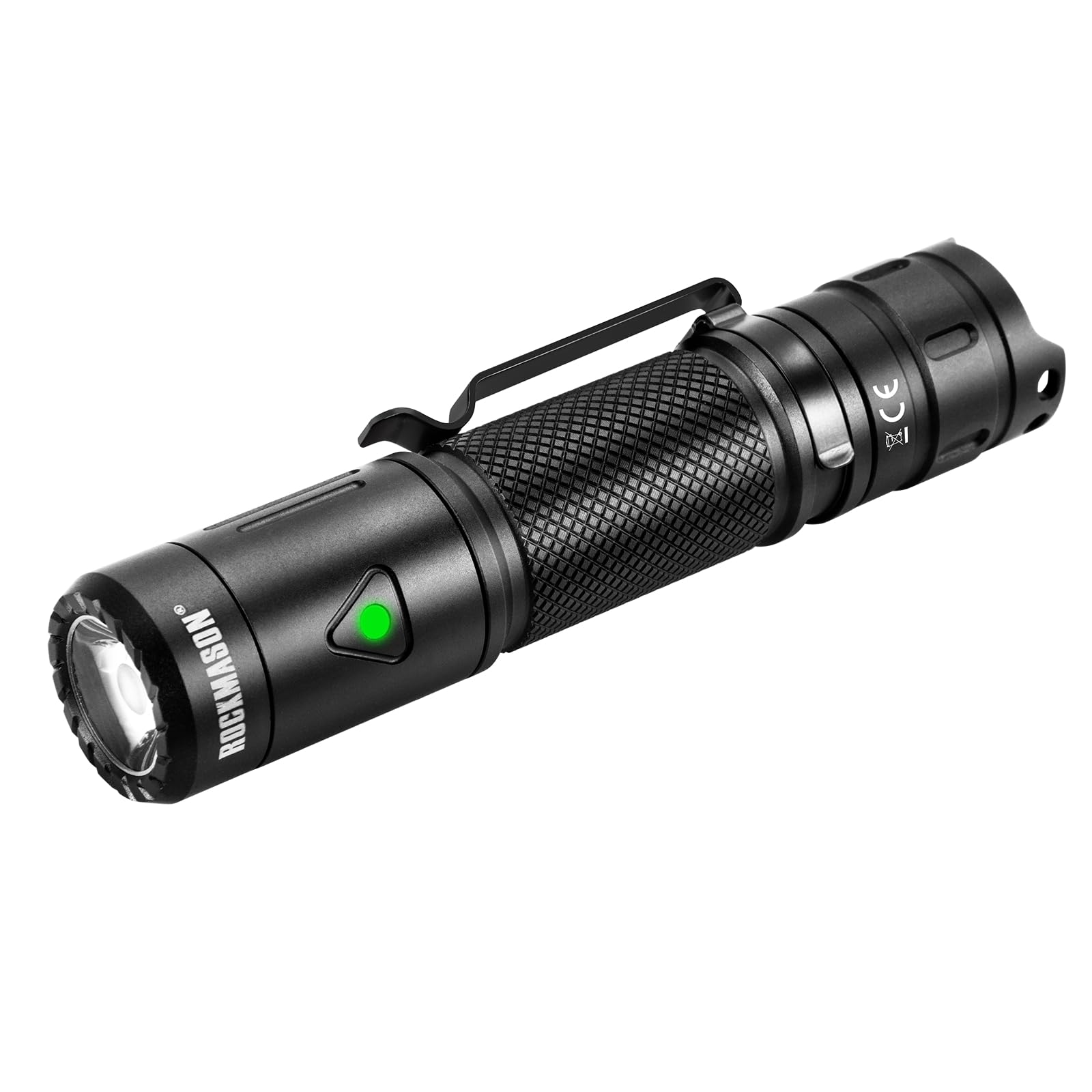 Rockmason Rm-F3 Edc Flashlight High Lumens, Ip68 Waterproof Flash Light, Rechargeable Flashlights For Home, Outdoor, Exploration, Hiking, Camping, Rescue, Hunting, Cycling, Hurricane Emergency