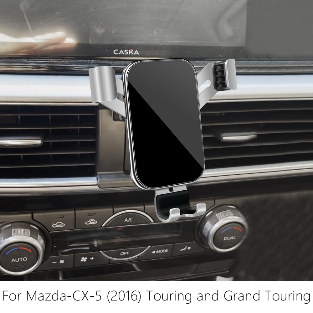 Musttrue Lunqin Car Phone Holder For Mazda Cx-5 Cx5 2016 Touring & Grand Touring Auto Interior Accessories Best Cell Phones Mount Cellphone Mobile Cradle Charging Navigation Bracket Air Vent Stand Accessory