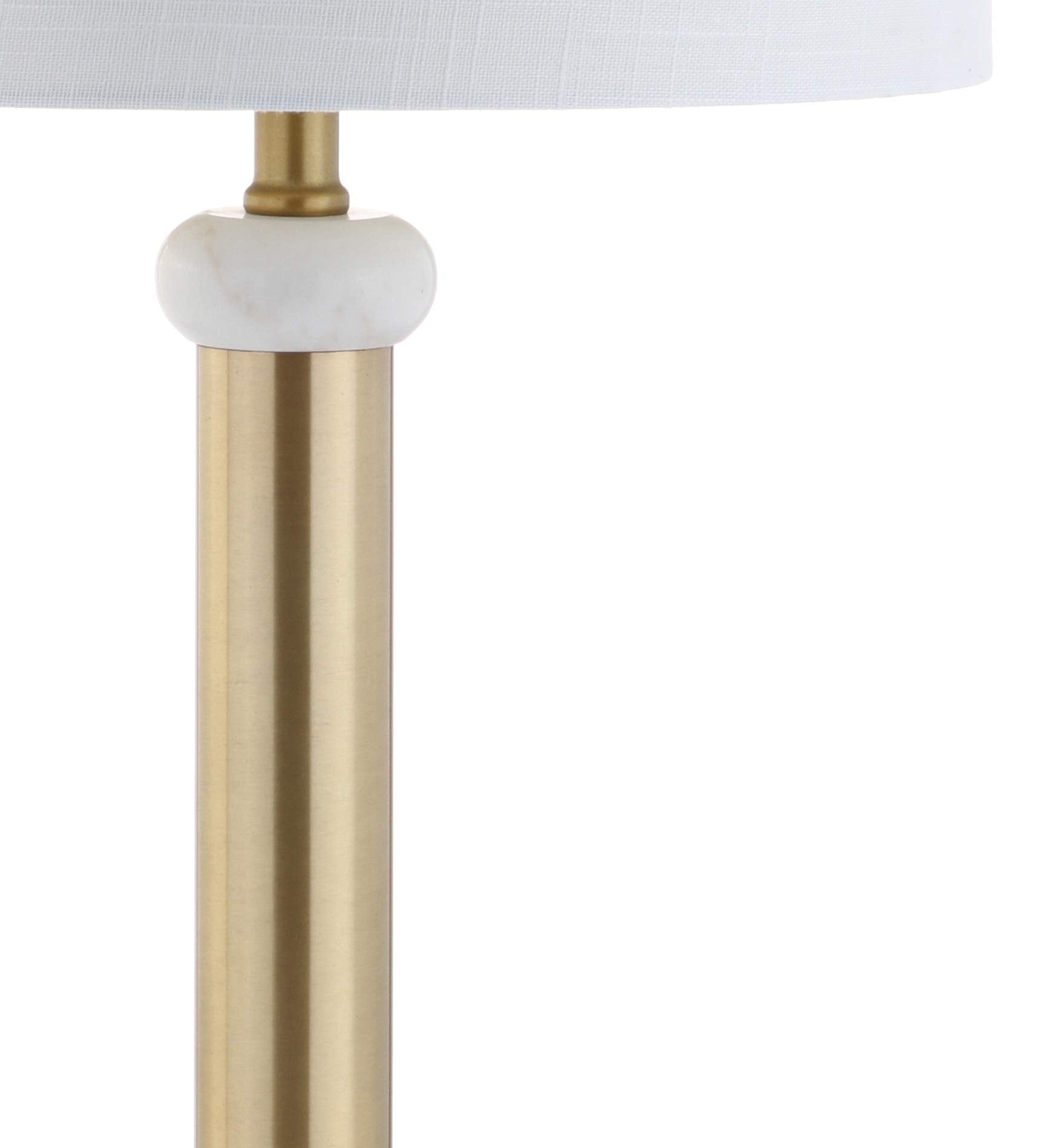 Jonathan Y Jyl1087A Gregory 27" Metal/Marble Led Table Lamp Contemporary Transitional Bedside Desk Nightstand Lamp For Bedroom Living Room Office College Bookcase Led Bulb Included, Gold/White