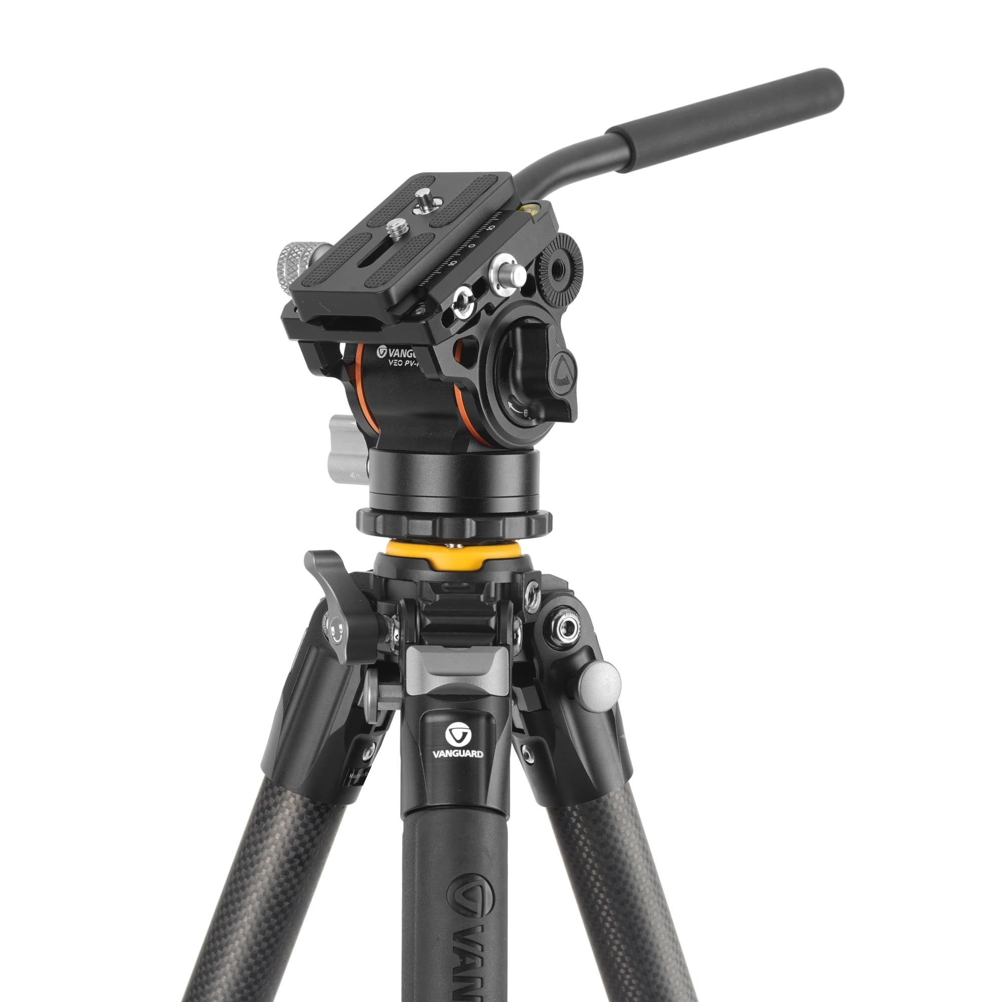 Vanguard Veo 5 264Cv14 Full-Size Carbon Fiber Tripod With Veo Pv-14 Counterbalancing Spring Assist Video Head
