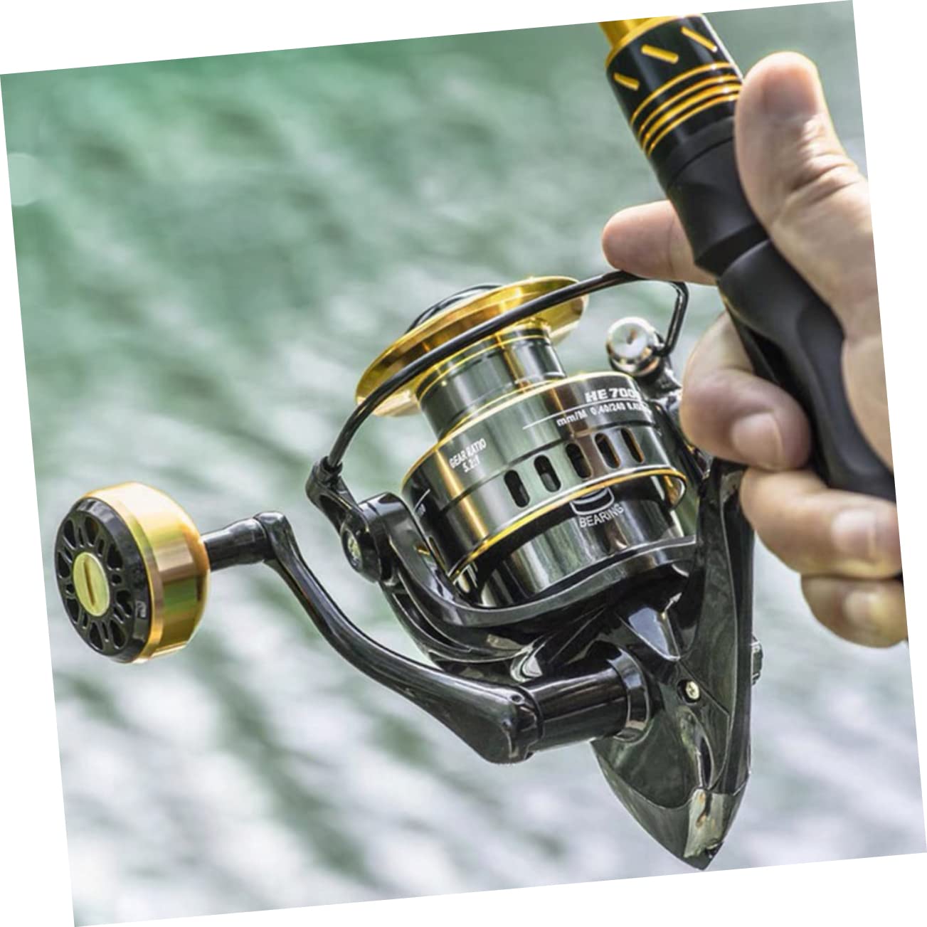 Brightfufu 1Pc Full Fishing Reel Lightweight Alloy Spool Portable Sea Fishing Gear For Long Distance Casting Smooth Performance For Freshwater And Saltwater Fishing