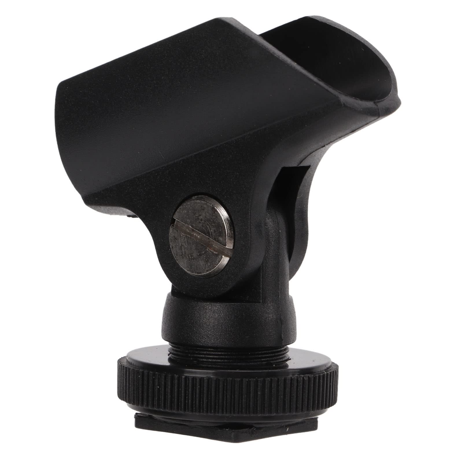 Zyyini Microphone Clip Holder, Plastic Mic Clip Stand For 1.95Cm/0.8In Microphones, With 1/4 Inch Screw Hole & Cold Shoe Mount, For Tripod/Camera