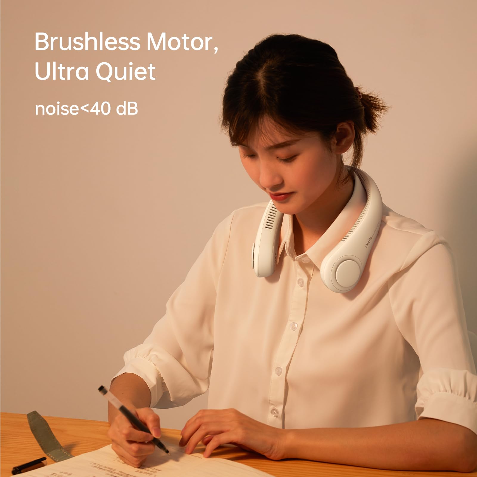 Jisulife Neck Fan Portable, Personal Wearable Fan With Battery Rechargeable