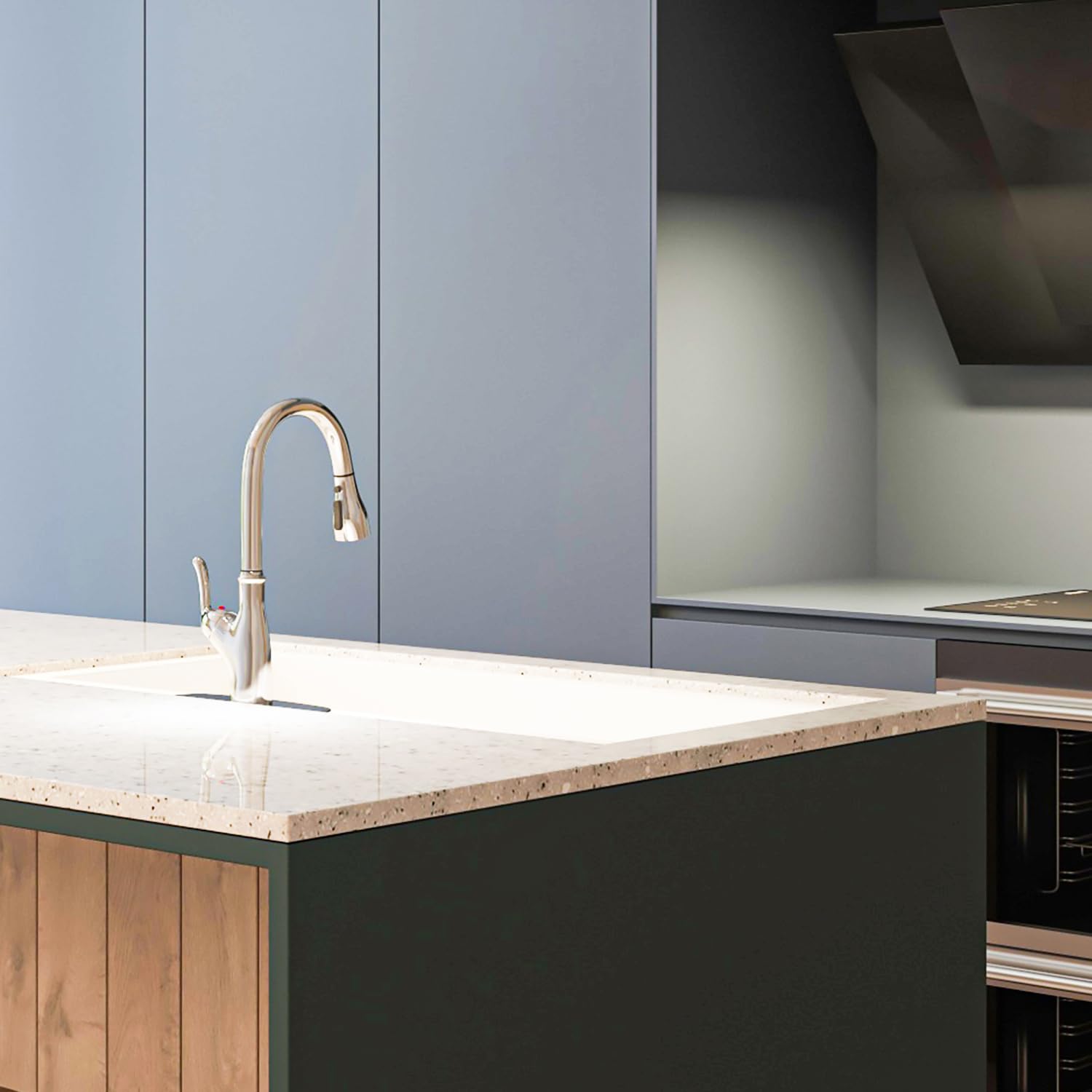 Clovis Touch Kitchen Faucet With Touchless Technology, Smart Kitchen Sink Faucet With Pull Down Sprayer, Touch On Activated Kitchen Bar Farmhouse Kitchens, Rv, Sinks Faucet (Nickel)
