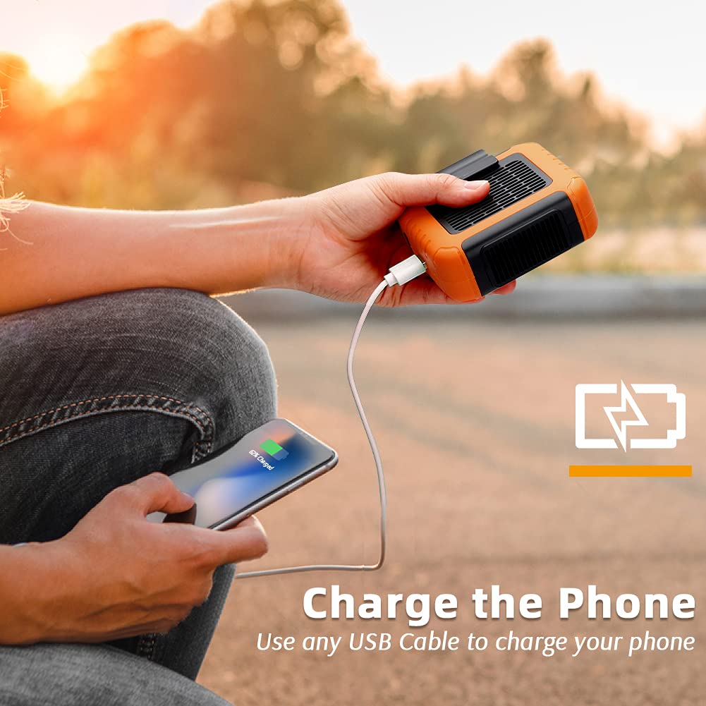 Slenpet 6000Mah Portable Waist Clip Fan With 23H Working Time, 6200Rpm Strong Airflow, 3 Speeds