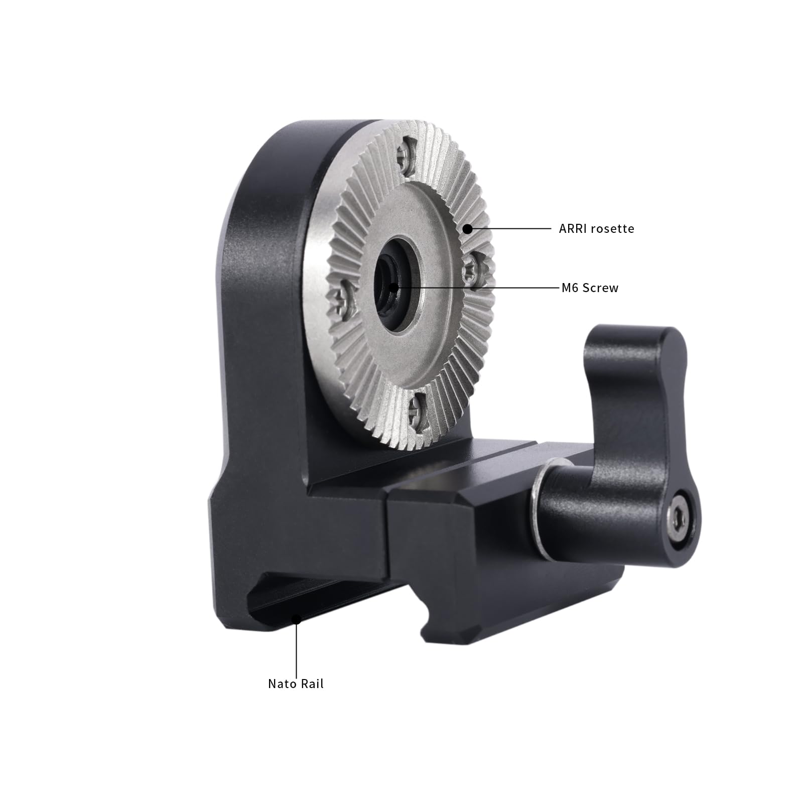 Niceyrig Quick Release Nato Clamp To Rosette Mount Adapter Applicable For Dji Rs2 / Rsc2 / Rs3 / Rs3 Pro / Rs4 / Rs4 Pro Stabilizer, Camera Cage Rig- 586