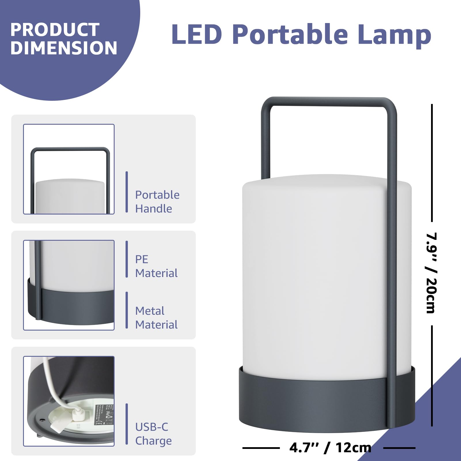 Fuyo Outdoor Table Lamp Lantern Shower Lamp Cordless Led Portable With Warm White Rgb Colour Ip44 For Balcony Patio Garden Camping Bathroom