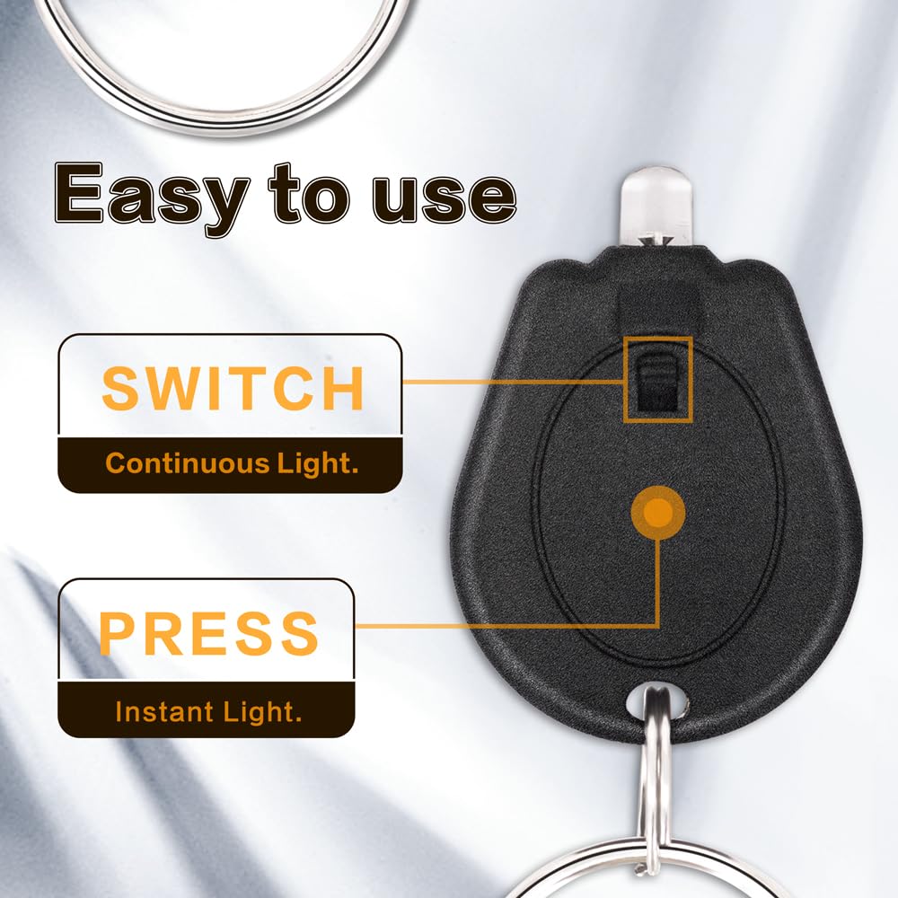 Raysoar 6 Pack 395Nm Mini Uv Led Keychain Flashlight Uv Keychain Light Black Light For Detections