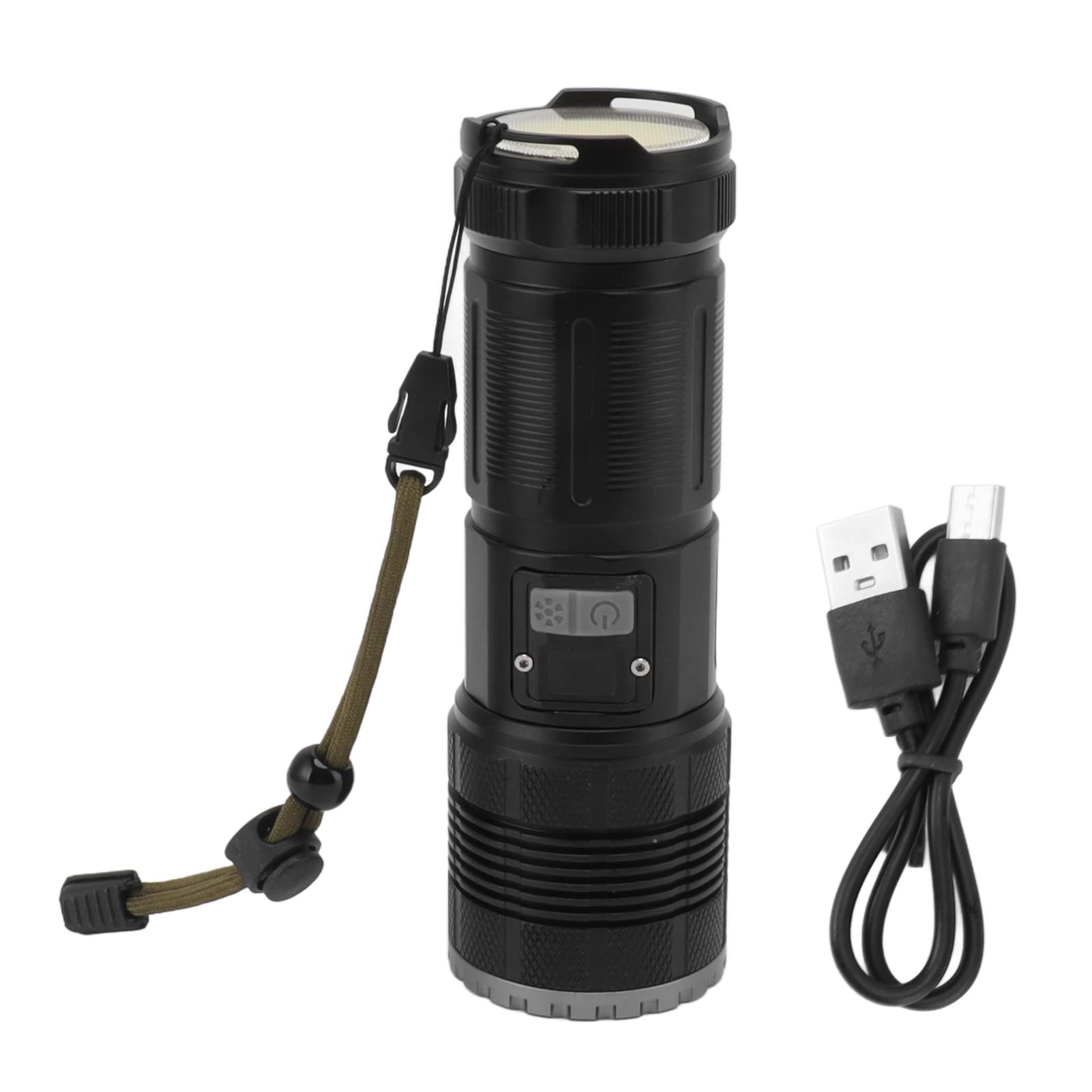 Yyqtgg Led Flashlights, 2000Lm-3500Lm Multifunction Aluminium Alloy Mini Led Torch 5 Speeds Bidirectional Interface High Brightness For Emergency Use