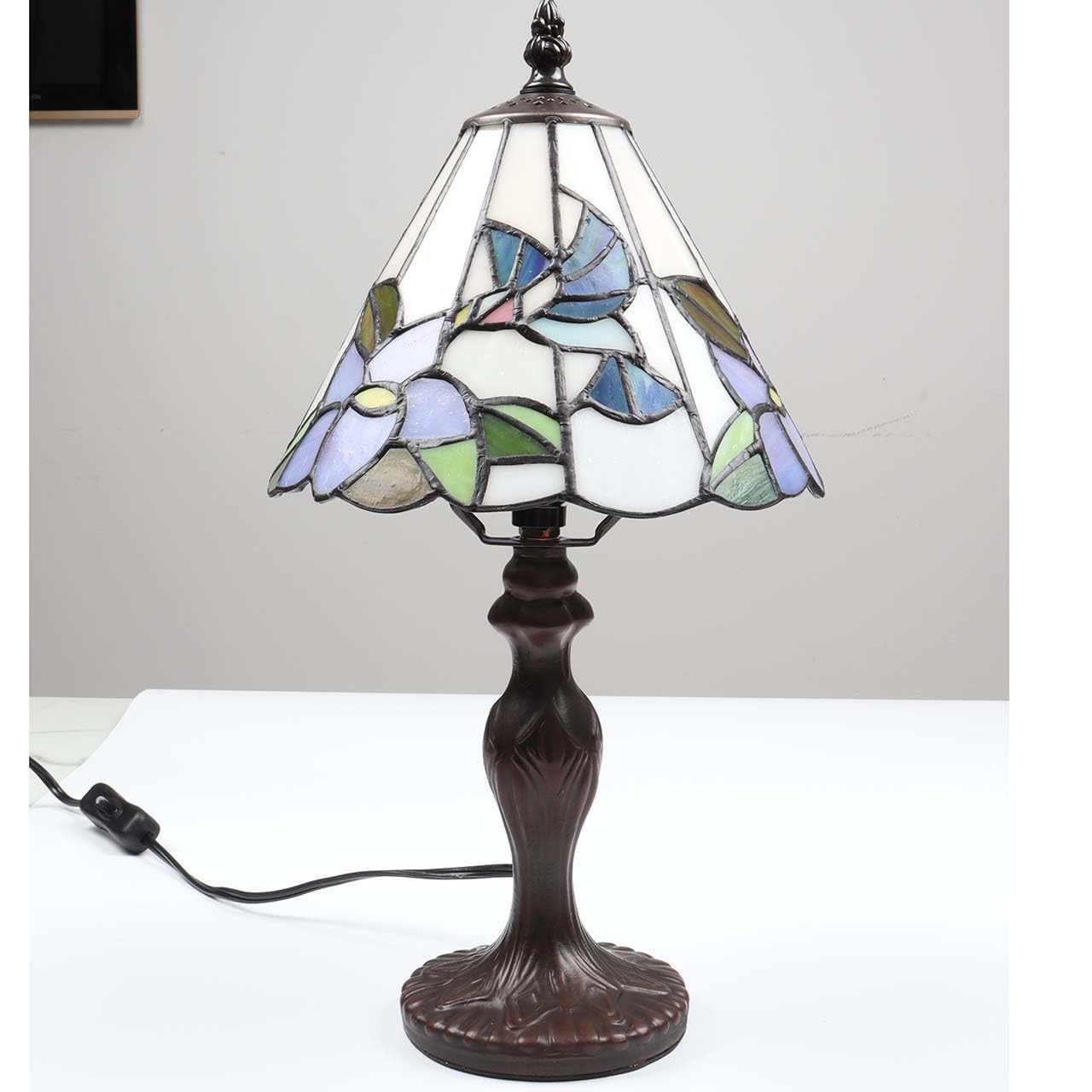 Bieye B10718 Antique Brown Table Lamp Base With E26 Light Socket, 4" Wx14.5 H