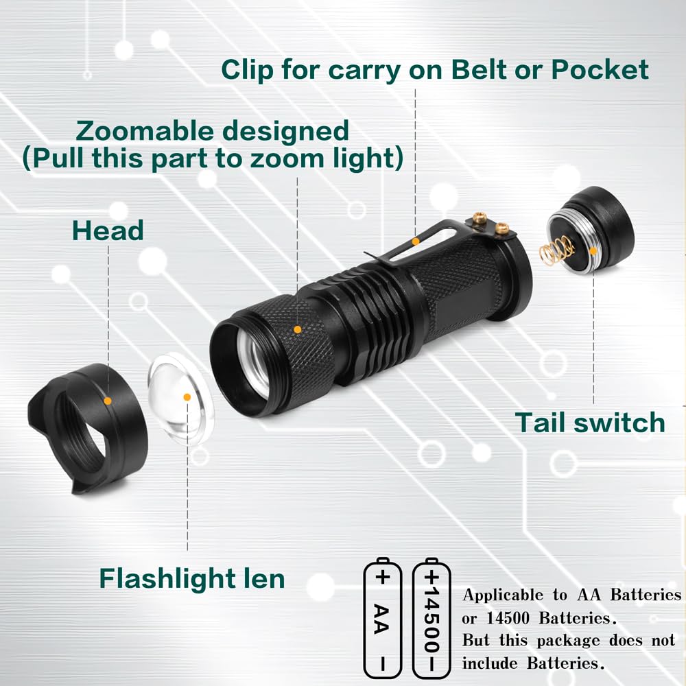Raysoar 3 Pack Multi-Colored Light Flashlight Set: Red, Green, Blue Led Flashlights For Night Activities, Optical Effects