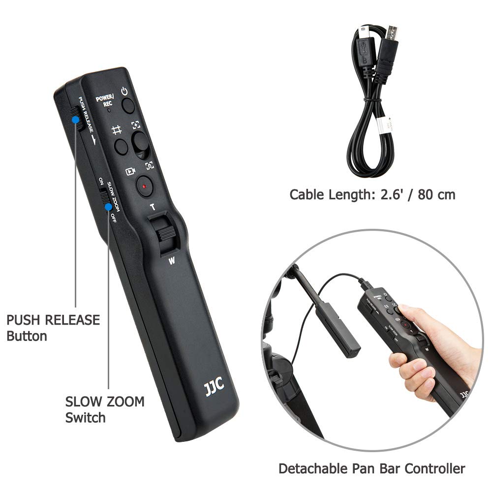Kiorafoto Video Remote Control Tripod For Sony Fdr-Ax53 Ax43 Ax33 Ax100 Ax700 Hdr-Cx405 Cx455 Cx440 Cx675 Camcorder Handycam Rx10M4 Rx10M3 Rx10M2 Rx100M7 Rx100M6 Hx99 Hx90V Hx80 Hx60V Hx50V Hx400V Hx300 Camera