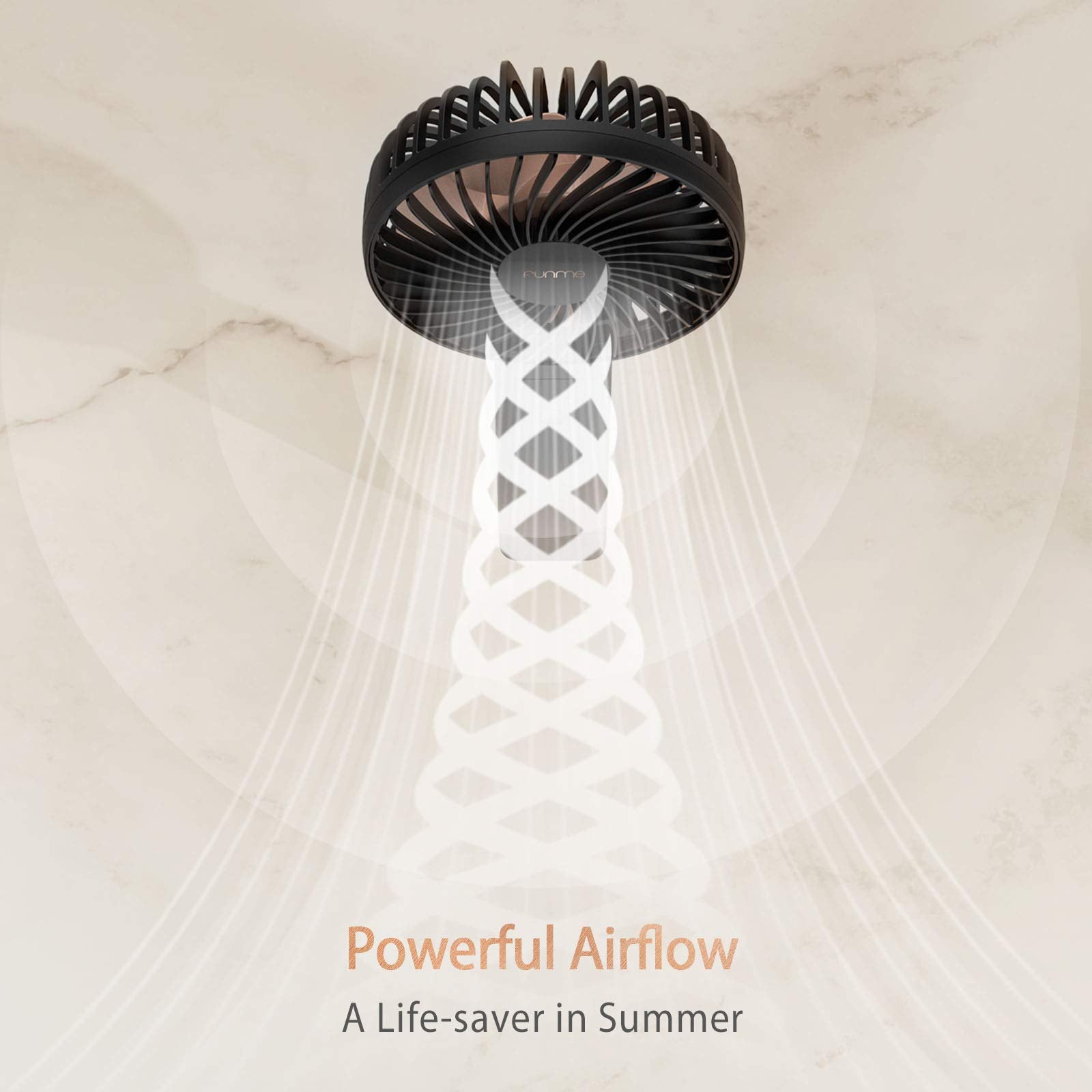 Outxe Funme Portable Handheld Fan 5000Mah Usb Desk Fan Person 4 Speed Settings For Outdoor Travel