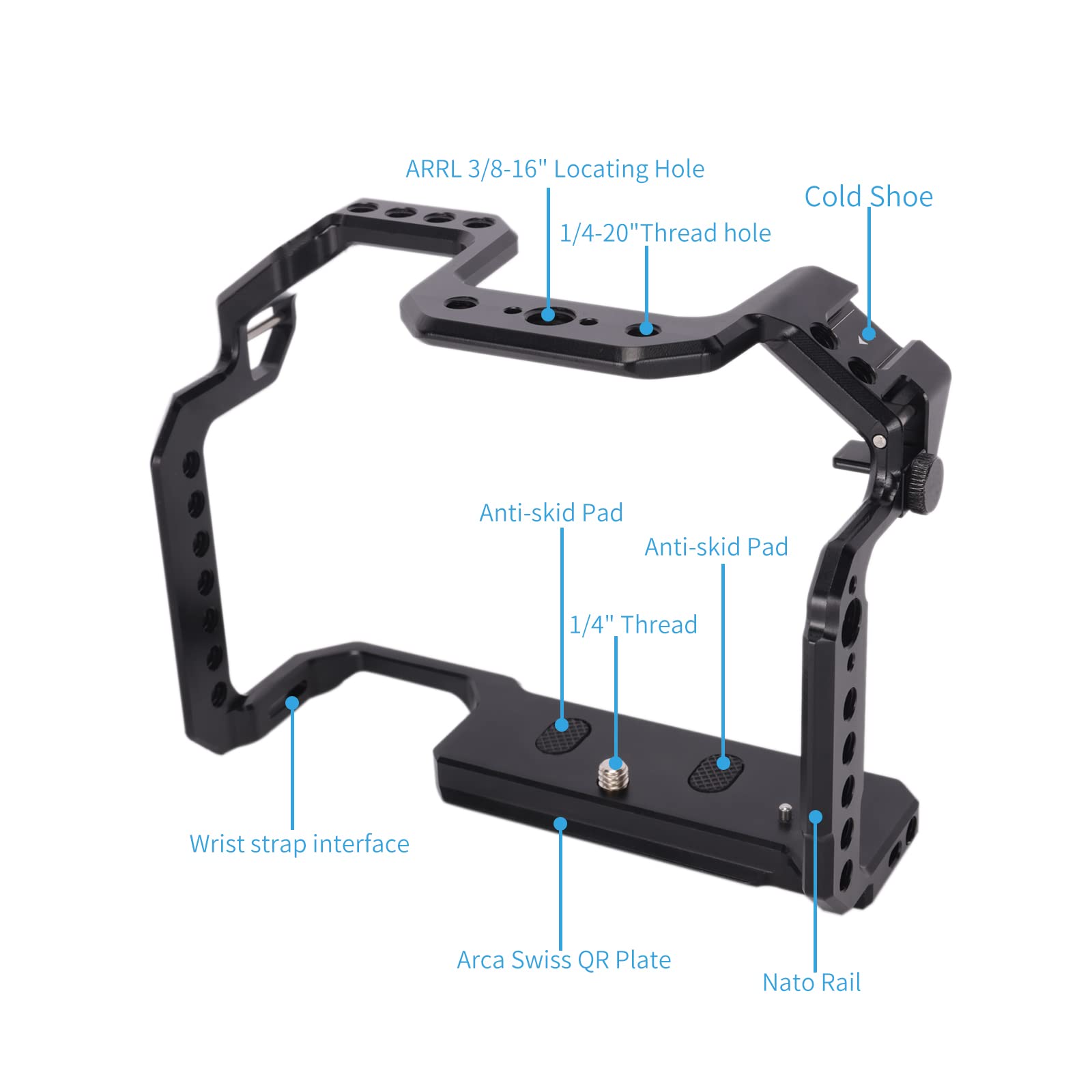 Niceyrig Cage For Canon Eos R5 Ii / R5 / R6 / R6 Ii And R5 C Mirrorless Cinema Camera, With Double Locking Points - 537