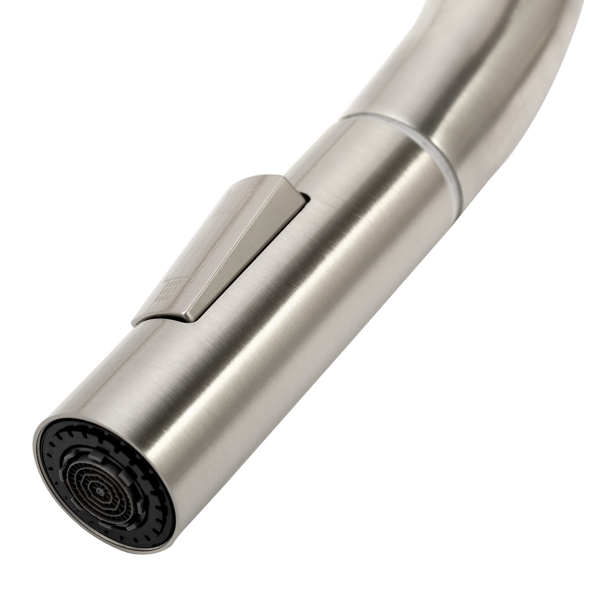 Dura Faucet Rv Streamline Single Handle Pull-Down Kitchen Sink Faucet - Optional Deck Plate (Satin Nickel)