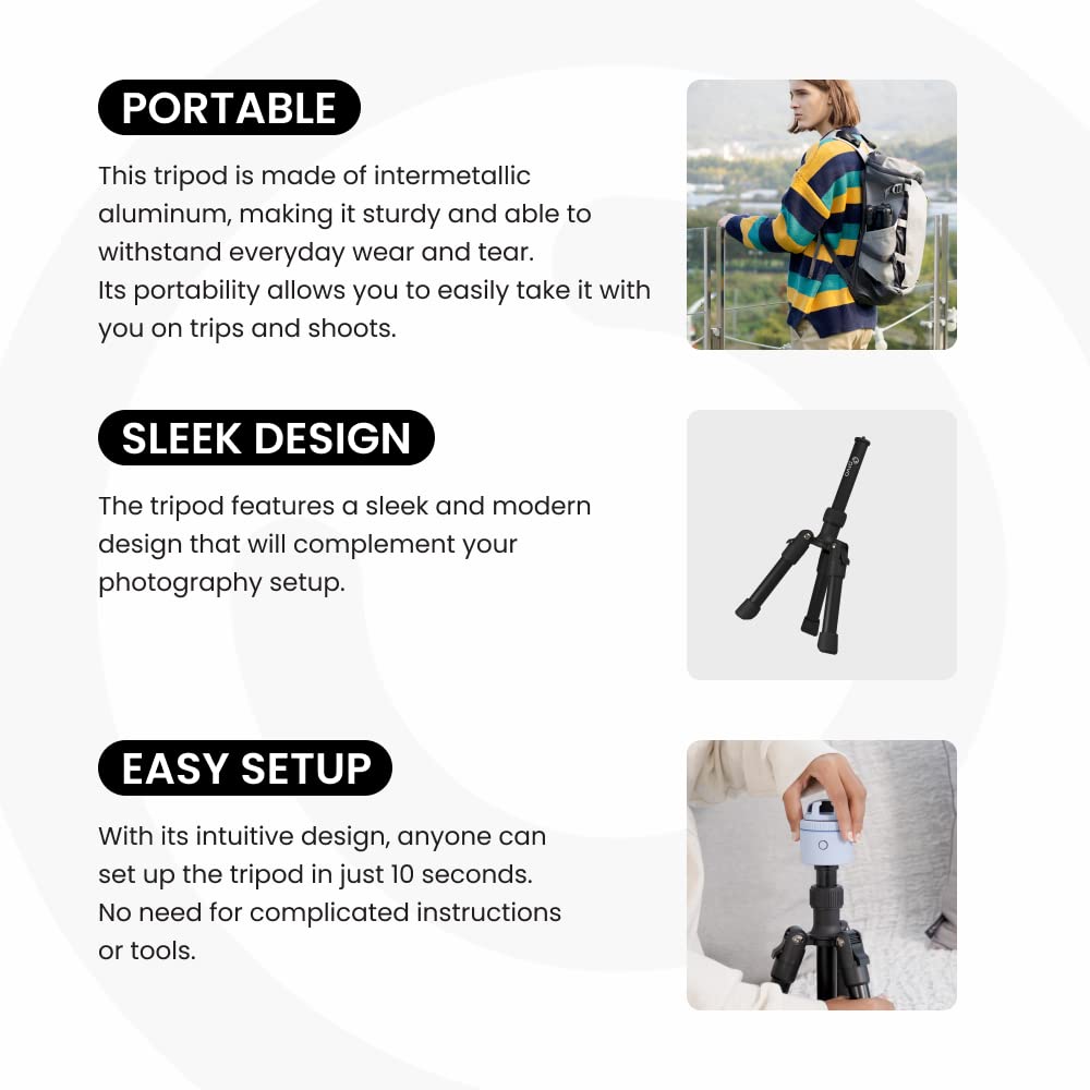 Pivo Tripod Mini 14-Inch Smartphone And Camera Extendable Compact Lightweight Aluminum Stand With Universal 1/4" Thread For Action Camera, Dslr & Pods