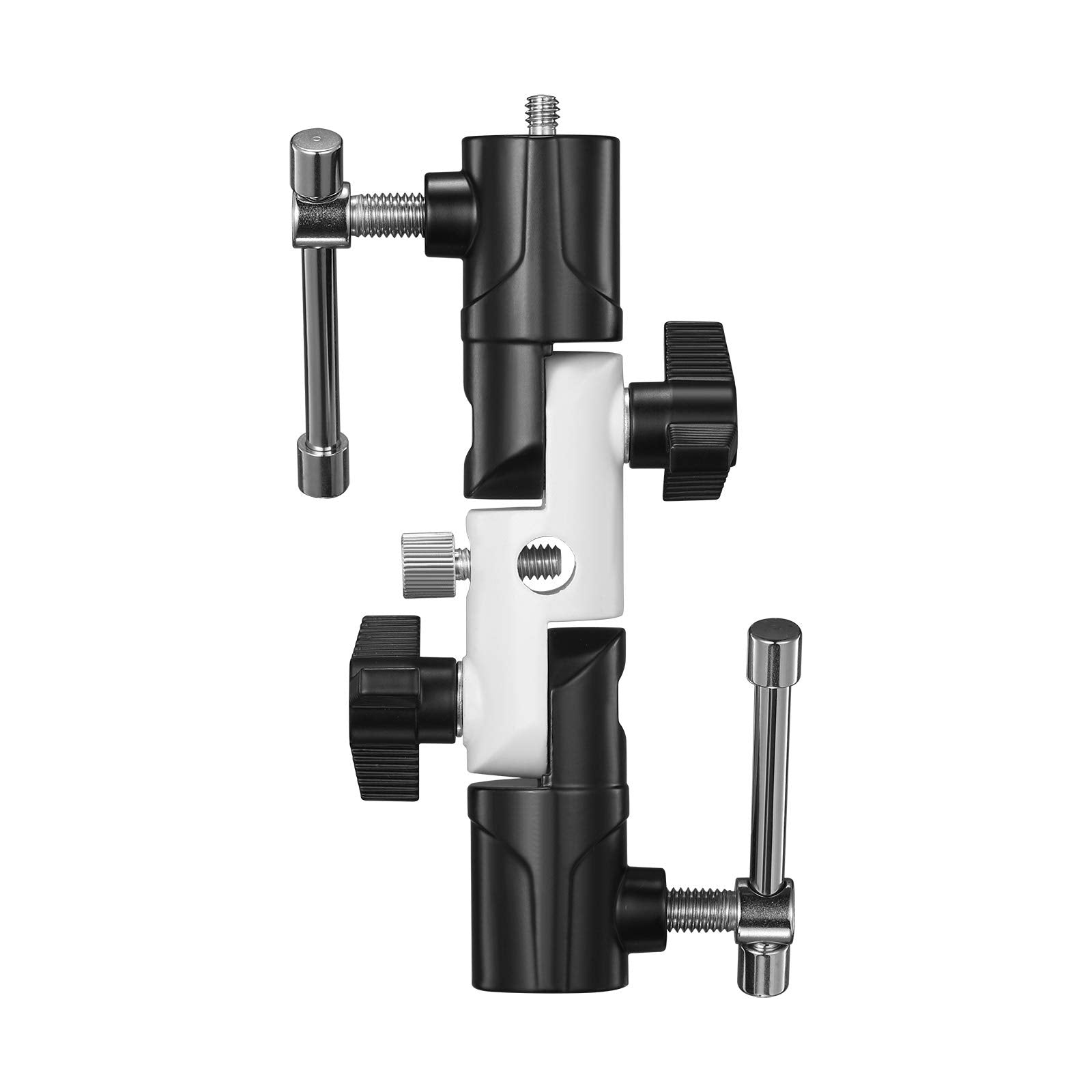 Supon Flash Bracket U-Shape,180° Adjustable Swivel Umbrella Softbox Holder With 1/4" To 3/8" Screw &Nut Adapter And Cold Shoe Mount For Dslr Cameras,Speedlites,Tripod,Light Stand,Studio,Led Light