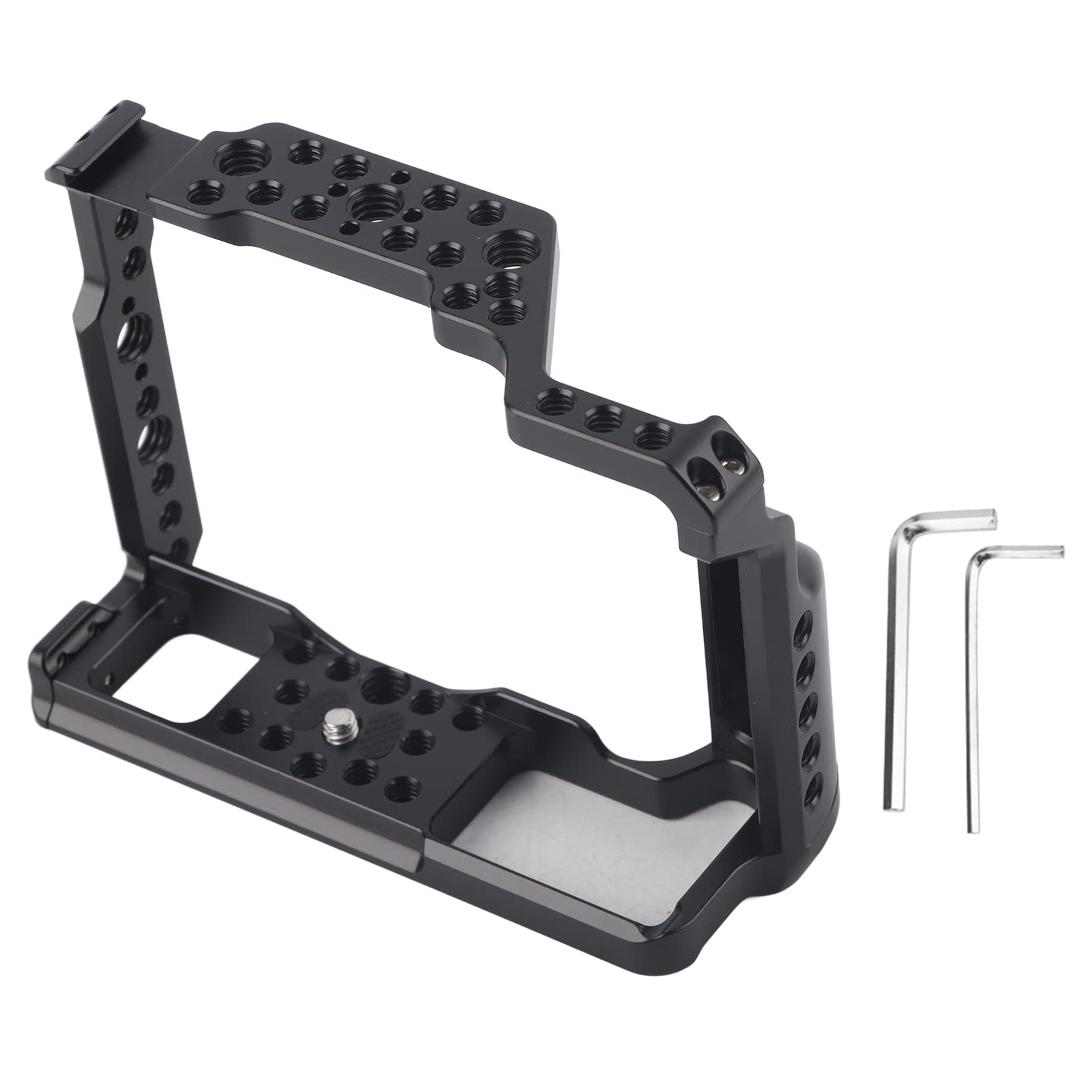 Pomya Dslr Rig Cage For Aluminium Alloy Protective Cage Stabilizer Frame With 1/4 3/8 Screws Hole And Cold Shoe Mount For Microphone, Led Light
