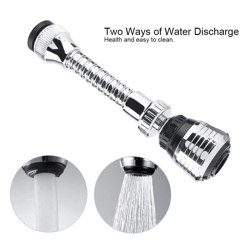 Topincn One-Handle High Arc Pulldown Kitchen Faucet With Water Saving Aerator, 360-Degree Rotary, Duplex Faucet, Spot Resist, Stainless Steel, Stainless Finish
