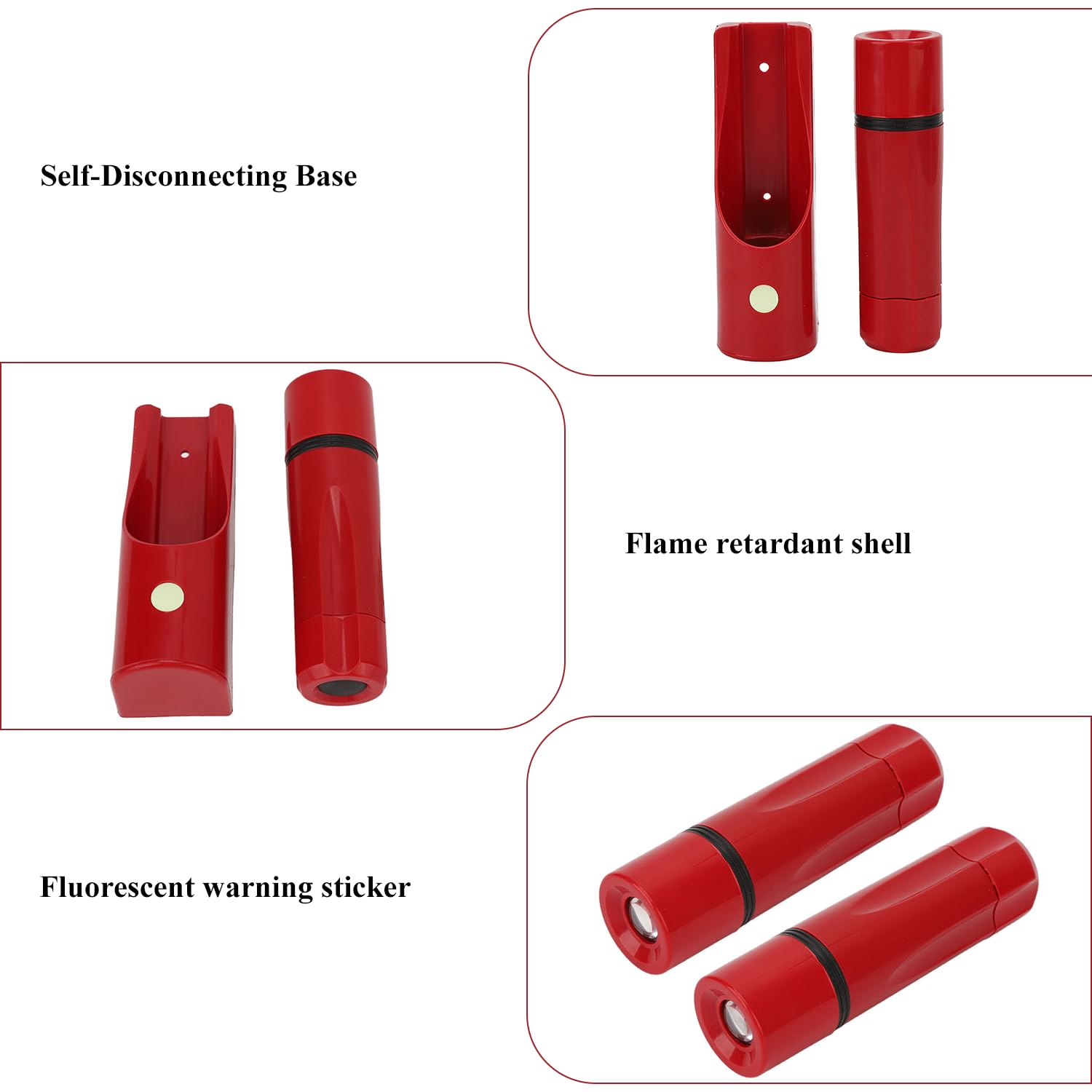 Buachois Wall Mounted Flashlight, Led High Brightness Battery Powered Small Emergency Flashlight, Escape Lighting Torch For Hotel, Restaurant