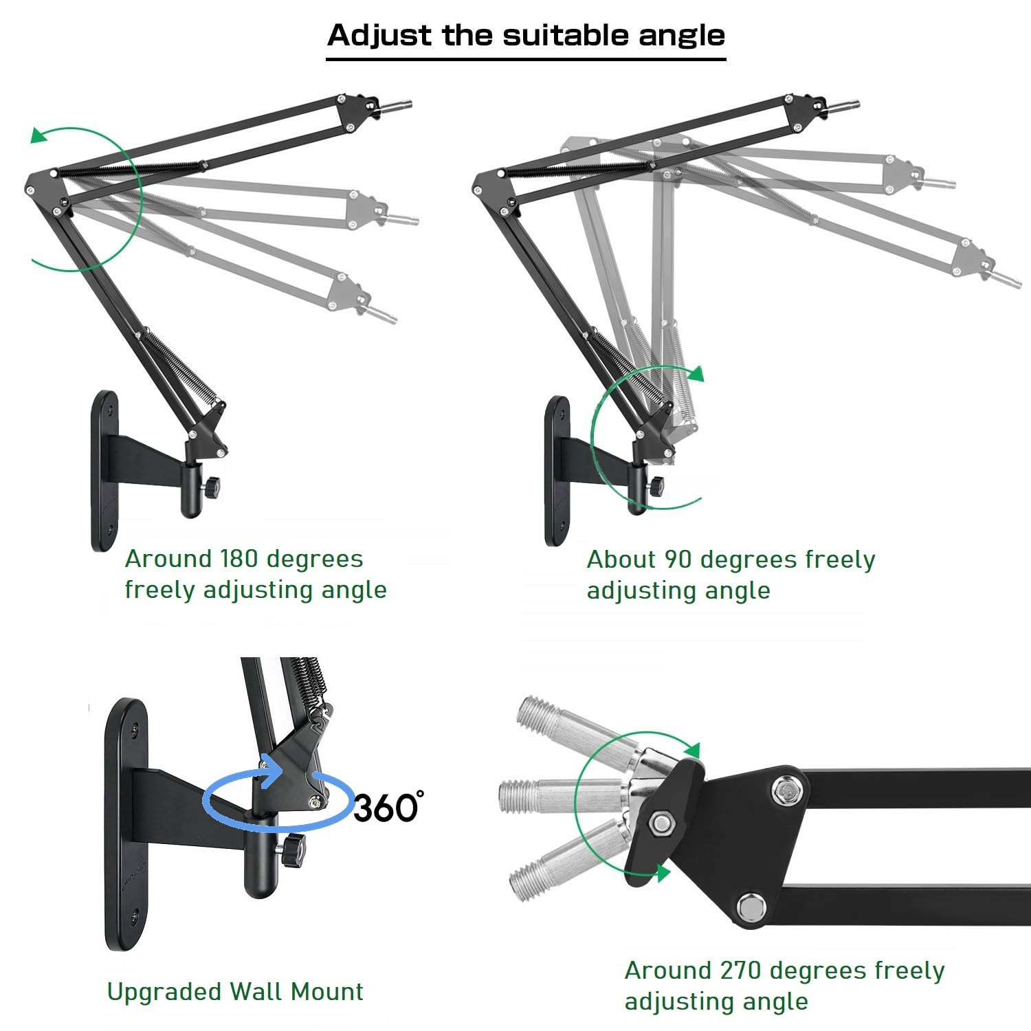 Acetaken Webcam Wall Mount Holder Stand For Logitech C920 C922 C930 Streamcam C925E C615,Mx Brio,Brio 4K, Brio 500 Webcams