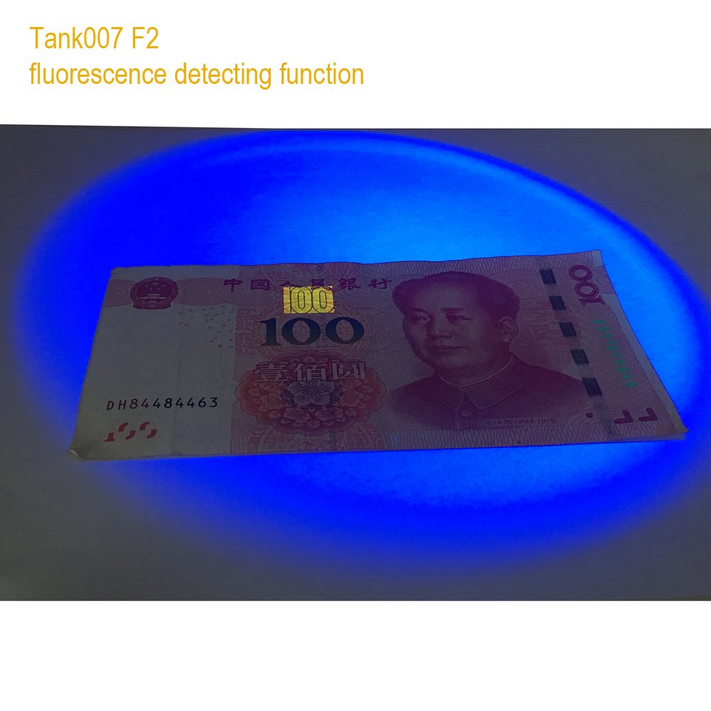 Tank007 1Aa Battery Zoom Flashlight Double Led Uv Flashlight Lighting & Fluorescence Detector Utility With Pocket Clip