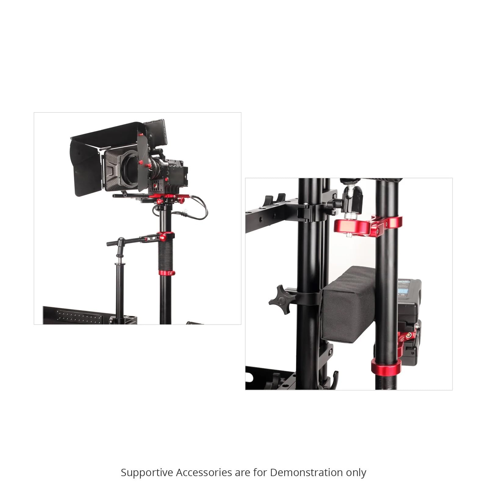 Proaim Steadicam System For Camera Production Carts. Supports Stabilizers, Vest & Flycam Flowline Rigs, Cnc Aluminum Made. Includes 2-Stage 1.75" Mast Riser With A 5/8" Baby Pin Adapter (Ss-Ct)