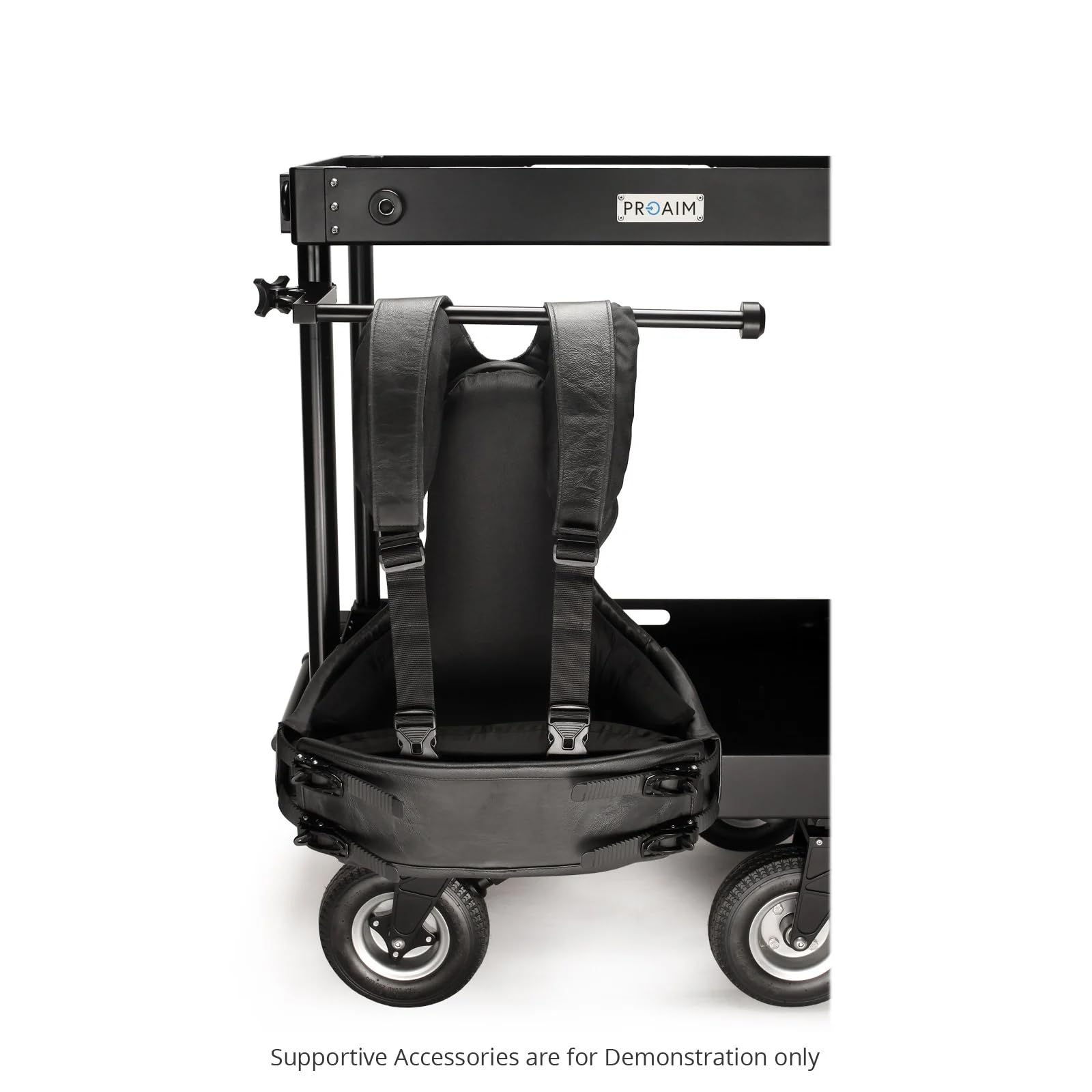 Proaim Steadicam System For Camera Production Carts. Supports Stabilizers, Vest & Flycam Flowline Rigs, Cnc Aluminum Made. Includes 2-Stage 1.75" Mast Riser With A 5/8" Baby Pin Adapter (Ss-Ct)