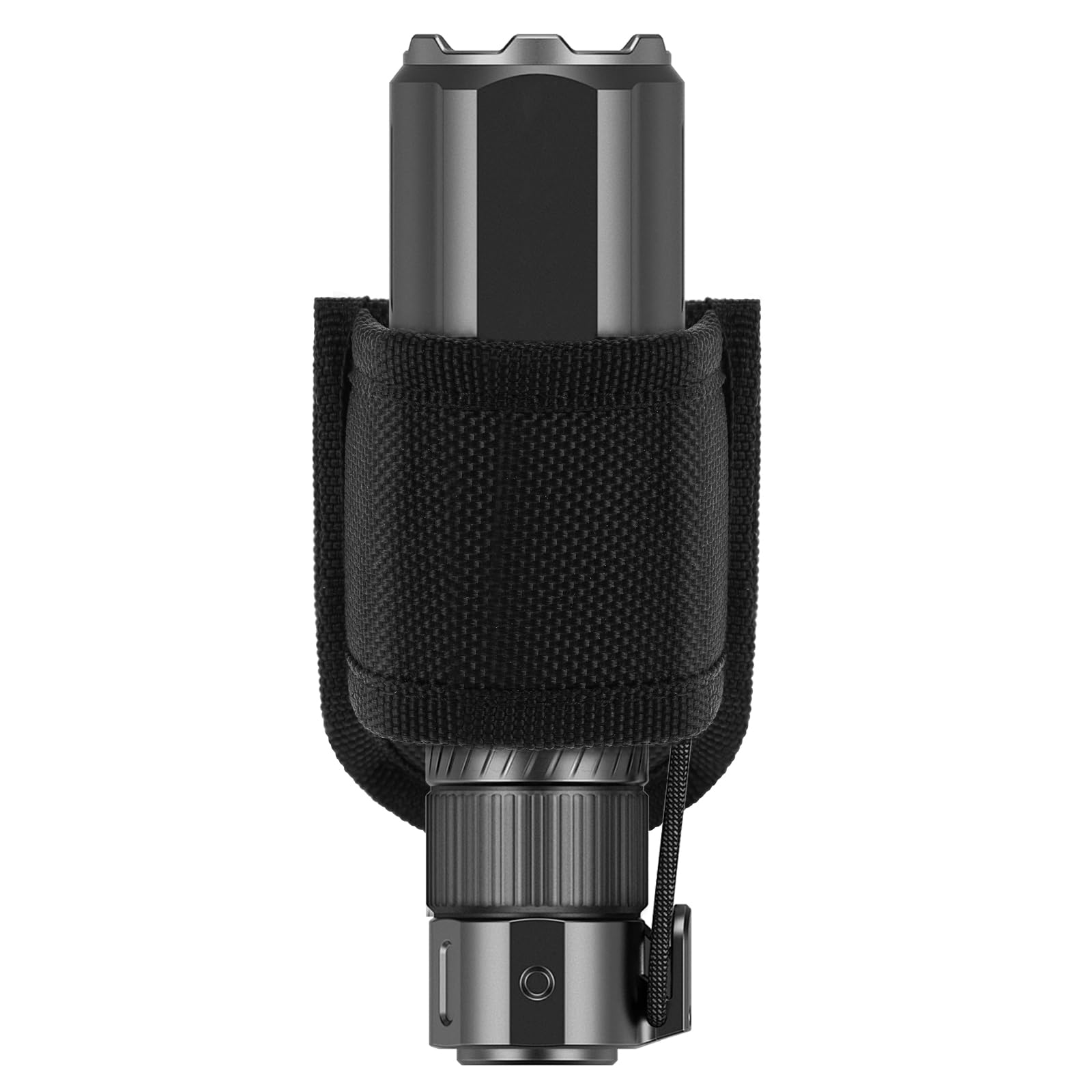 Kalione 1 Pack Tactical Flashlight Holster - Open Top, Compact, D Cell Flashlight Pouch - Nylon Light Holder