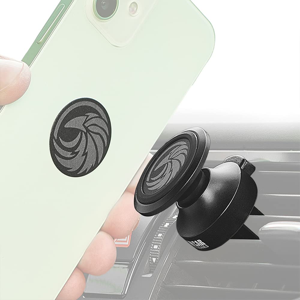 Caw.Car Accessories   Magnetic Cell Phone Holder For Car Vent【 All-Metal 】- For Any Smartphone (Iphone, Android, Gps)  Stylish All-Metal One-Hand & One-Sec Phone Mount For Car, +100 To Safeness & Comfort