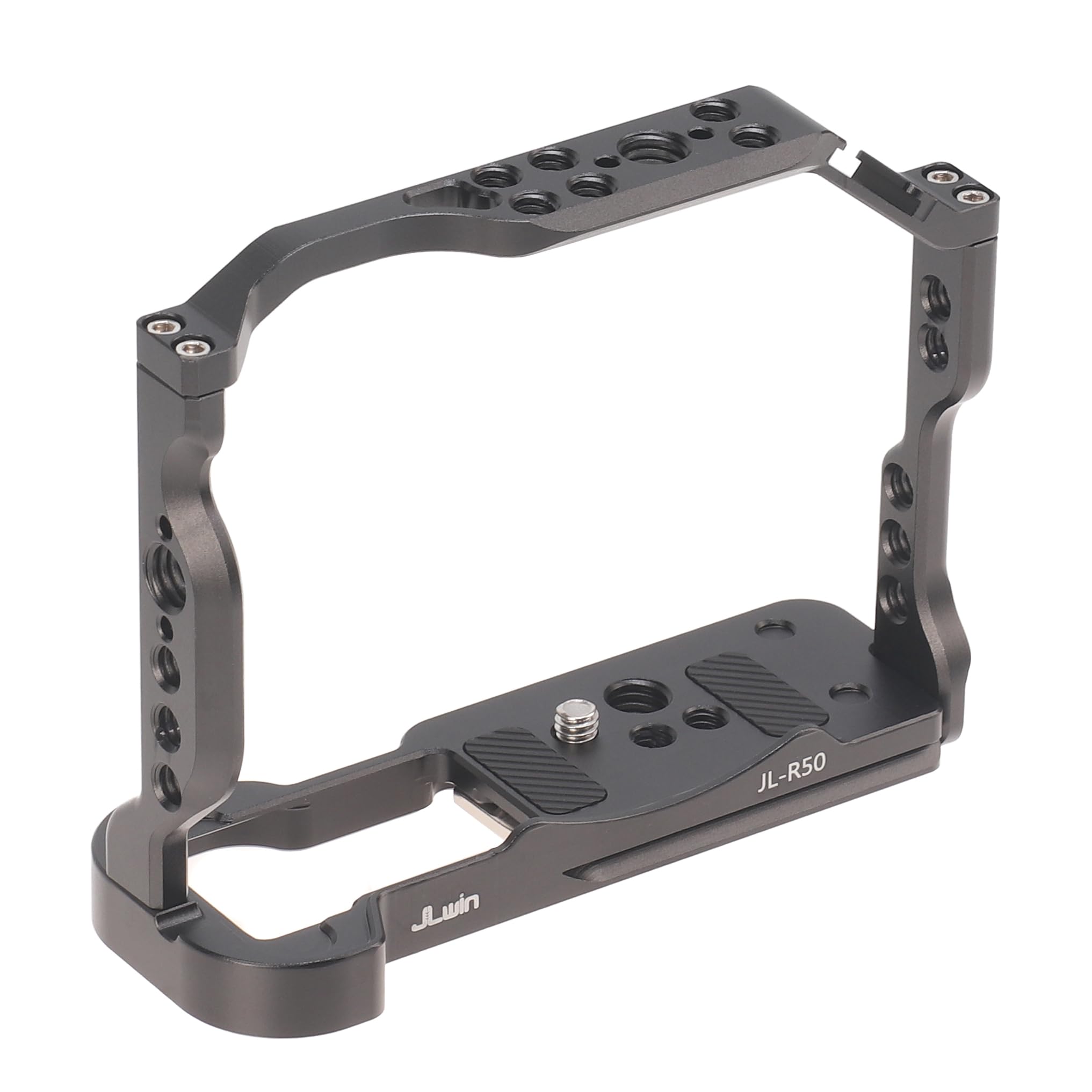 Fotga R50 Camera Cage With Nato Rail 1/4" 3/8" Hole Arri Location Hole For Canon Eos R50 Mirrorless Dslr Camera Video Filmmaking Side Handle Top Handle,Compatible Arca Swiss Tripod Ball Head Clamp