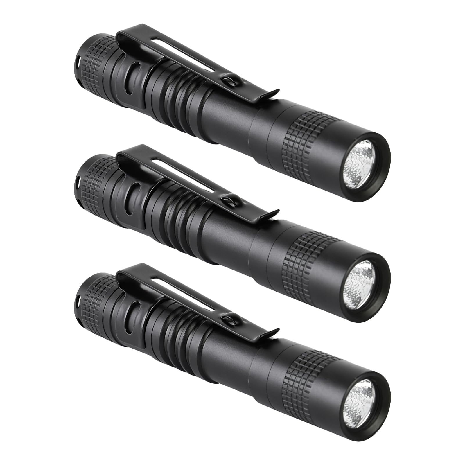 Hoeslaw 3.5" Mini Pocket Flashlight, Small Led Pen Light With Clip, 500 Lumen Torch White Light Powered By Aaa Battery, Portable Versatile For Inspection Medical Repair Camping Outdoor Emergency