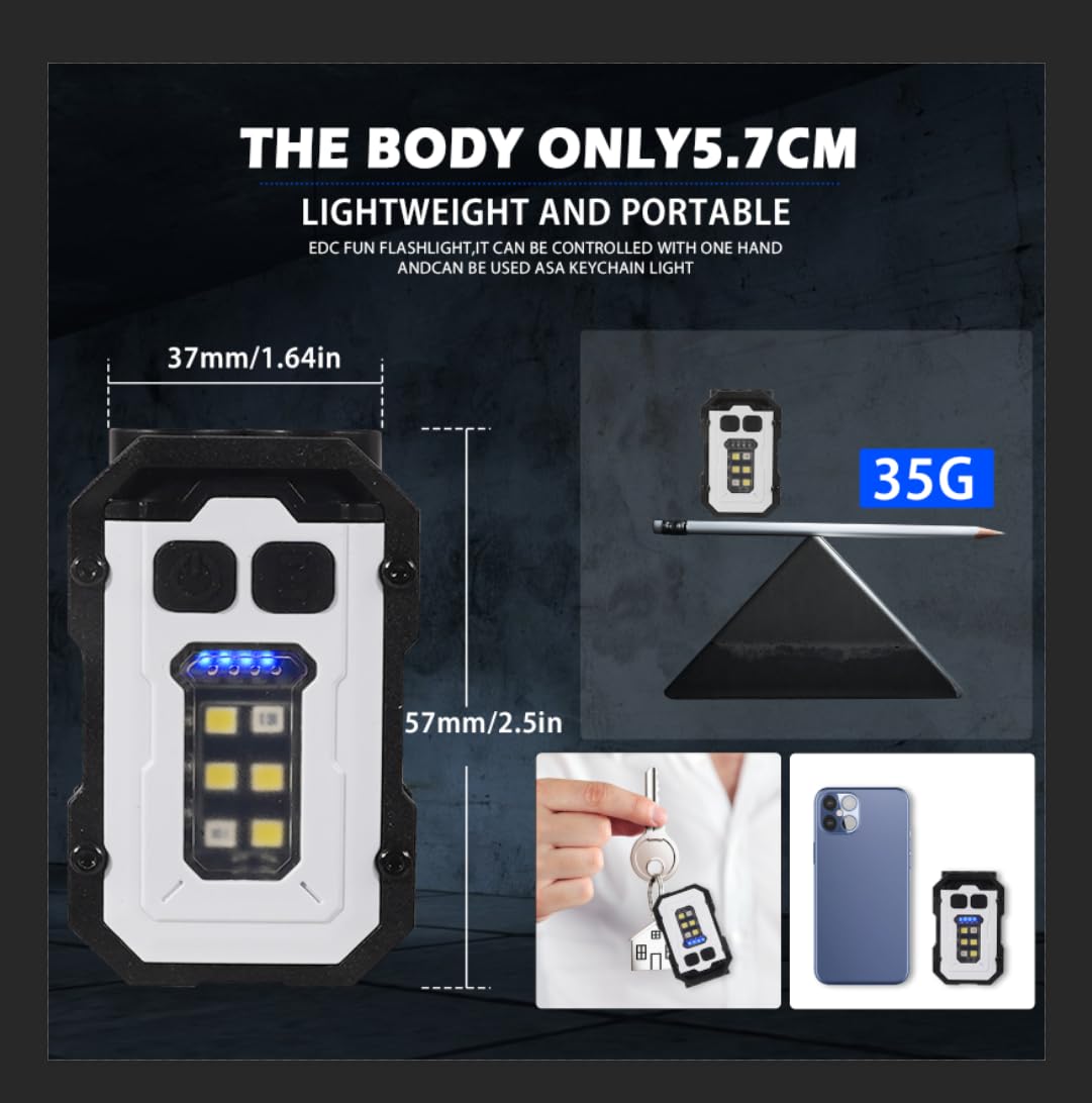 Nlweloa Keychain Flashlight,Cob Keychain Work Light