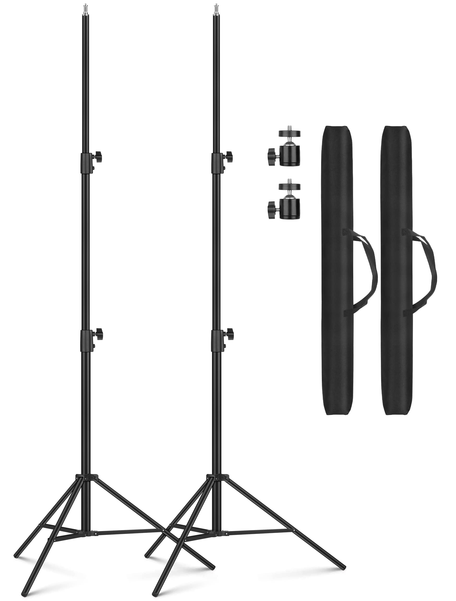 Sdfghj 2 Pack Light Stand & Heavy Duty Aluminum Tripod - 9.2 Ft/110 Inch, Carrying Case, Htc Vive, Led Ring Lights, Speedlight & Flash Compatible