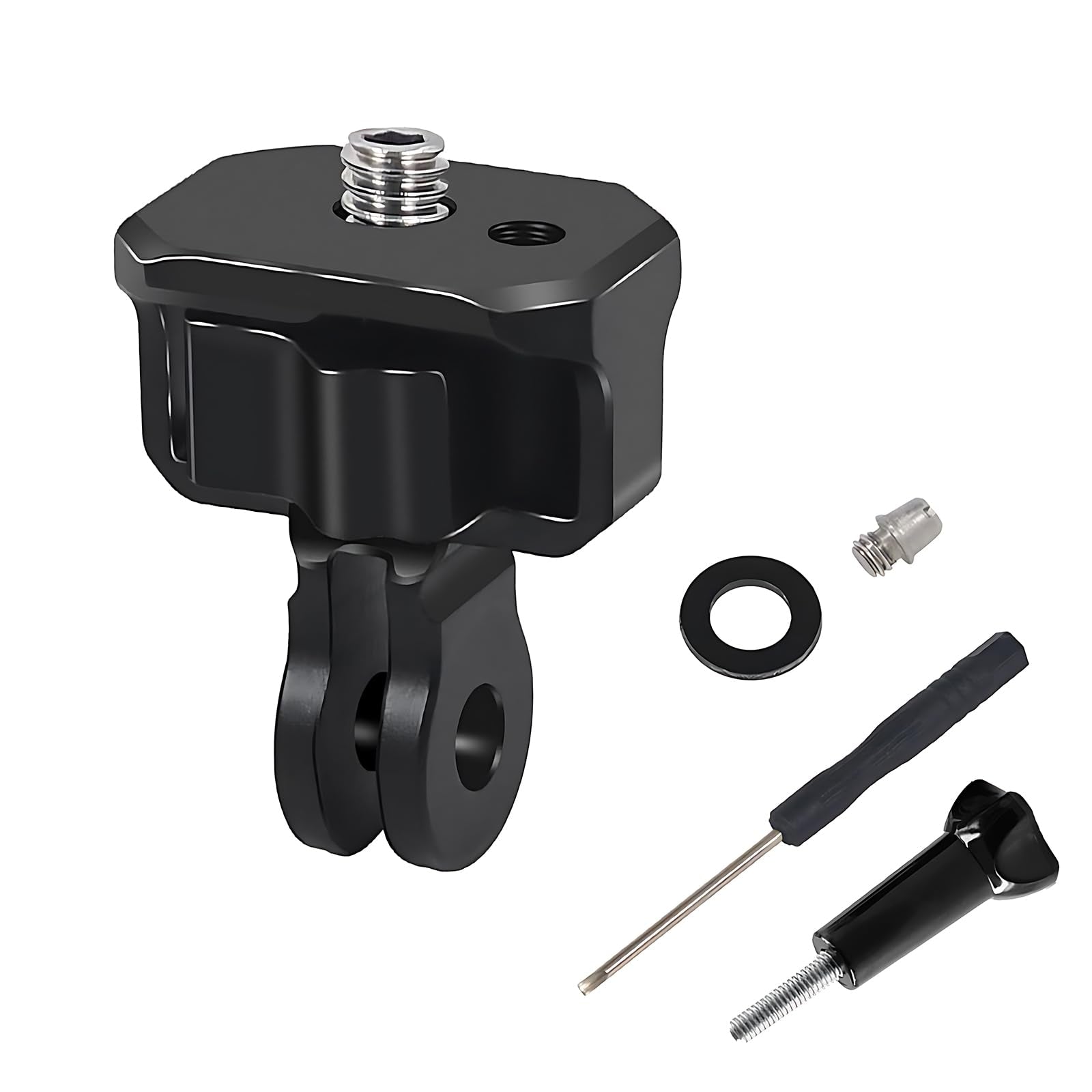 Nksrcp Camera Tripod Conversion Adapter, Aluminum Mount Adapter，Suitable For Gopro Hero/ Insta360 Ace Pro,One X3,X2,X One Rs, R/Sjcam/Action Camera And Other Standard 1/4 Inch Accessories（ Version）