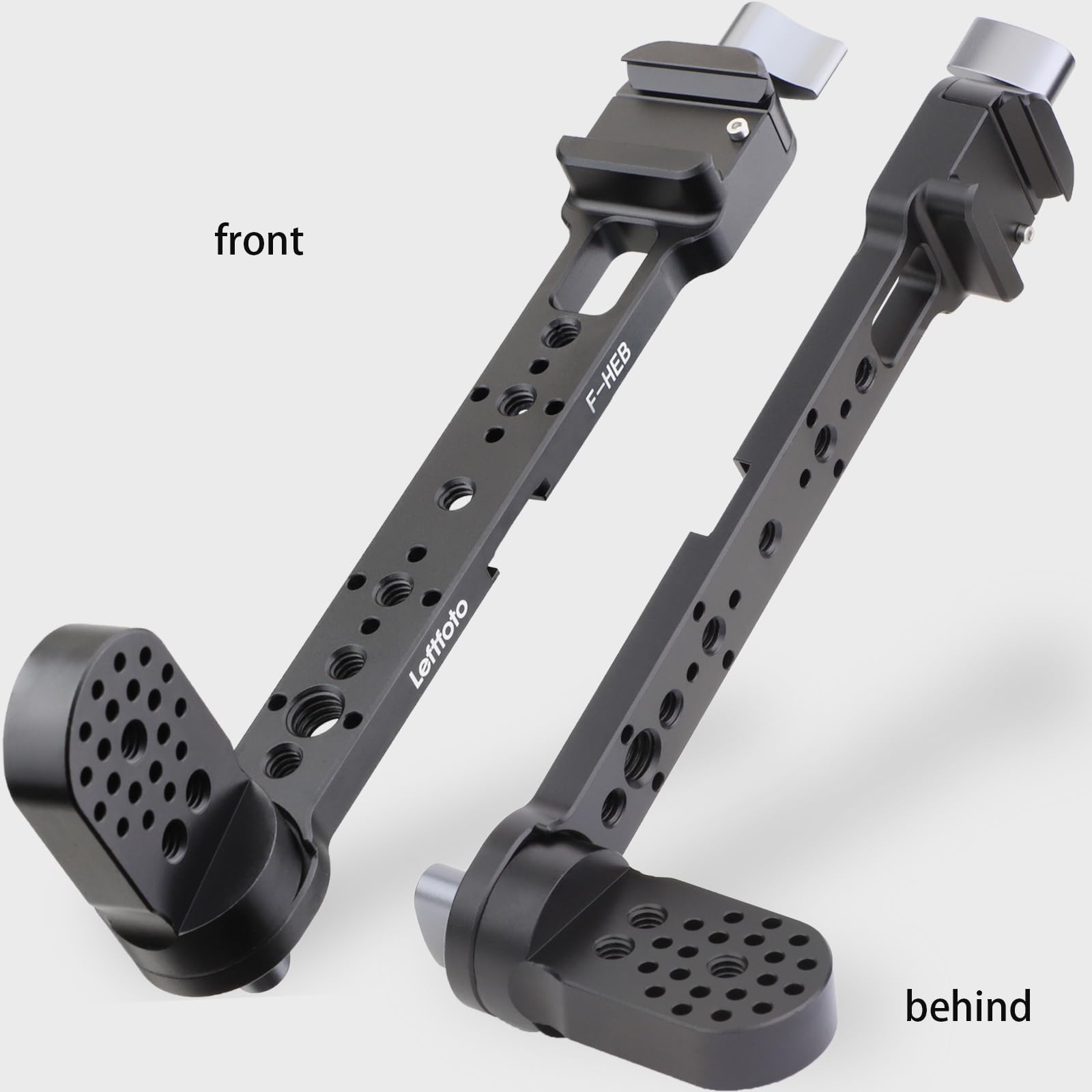 Leftfoto Gimbal Handgrip Mount Extension Bracket,Adjustable Extension Plate Compatible For Dji Ronin Dji Rs2/Rsc2/Rs3/Rs3Pro/Rs3 Mini Gimbal Stabilizer With Nato Clamp And Cold Shoe Mount