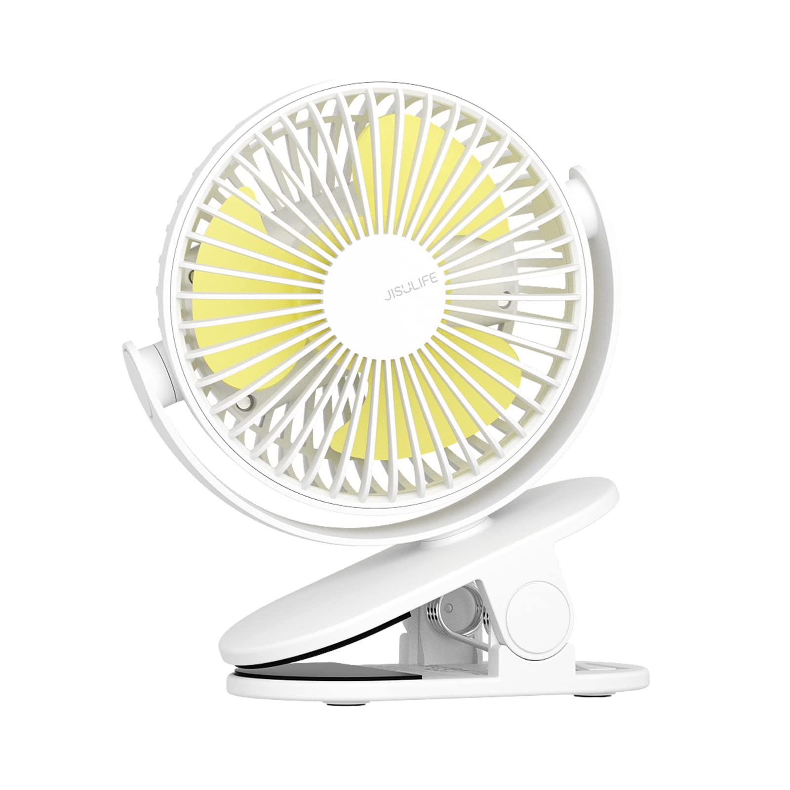 Jisulife Clip On Fan, Portable Stroller Fan 4000Mah Rechargeable, Small Desk Battery Operated - Koospark