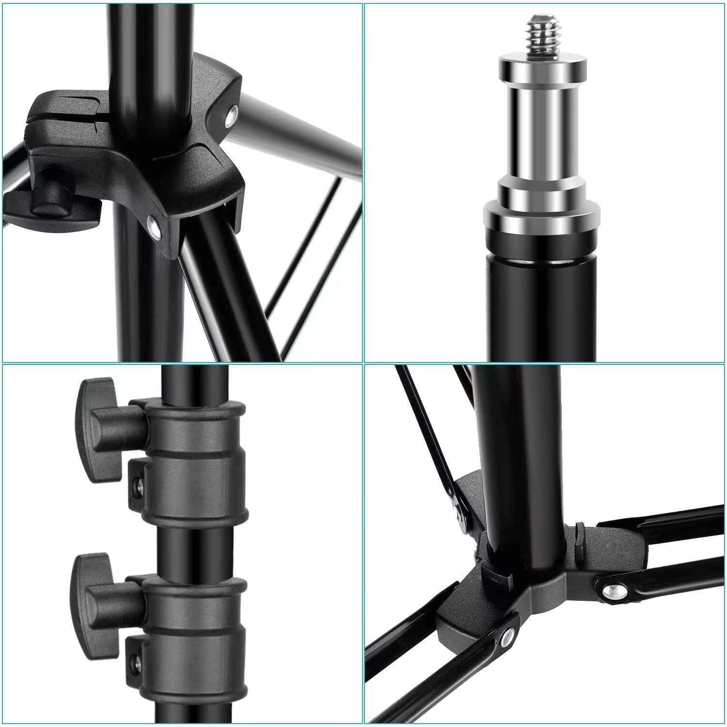 Yuesuo Aluminum Tripod Stand,Photography Light Stand Tripod For Camera,Webcam Stand,Projector Tripod,36In - 78In.