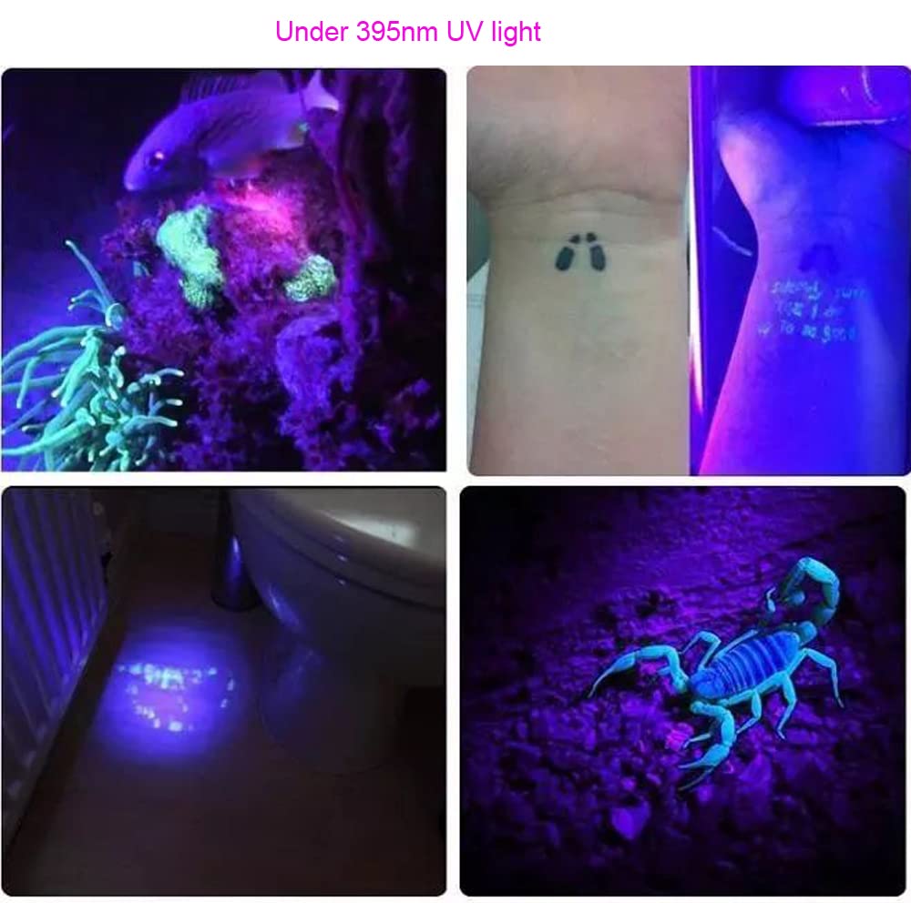 Wondsunson 2 X 365Nm 395Nm Black Light Uv Flashlight Mini Penlight Blacklight Ultraviolet Pen Flashlights For Id Check, Leak Ac Detection, Stamps Resin Curing Pet Urine, Stain Handheld Detector