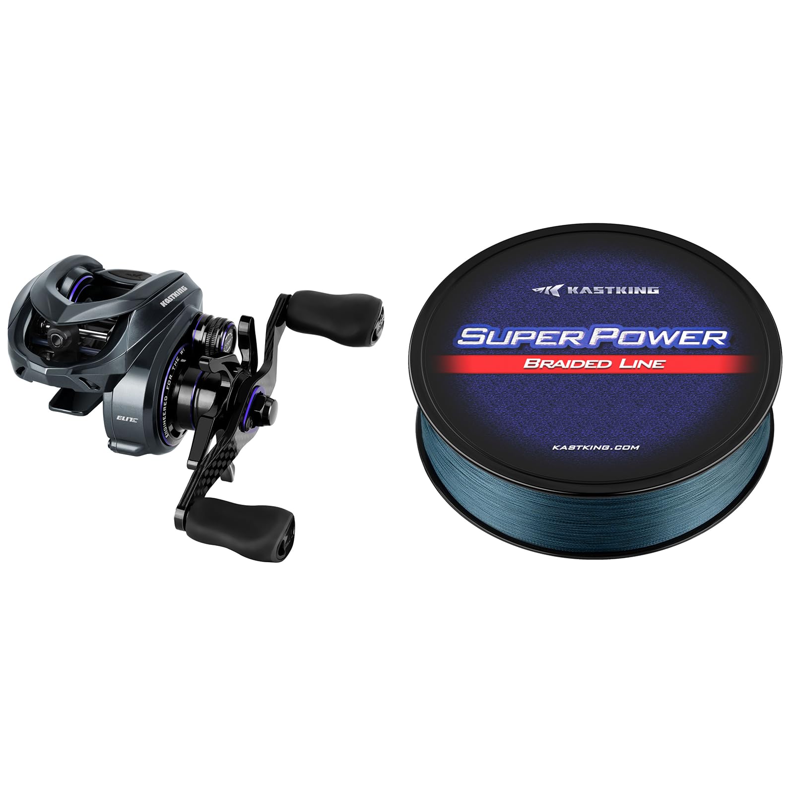 Kastking Mg12 Elite Baitcasting Fishing Reel & Superpower Braided Fishing Line