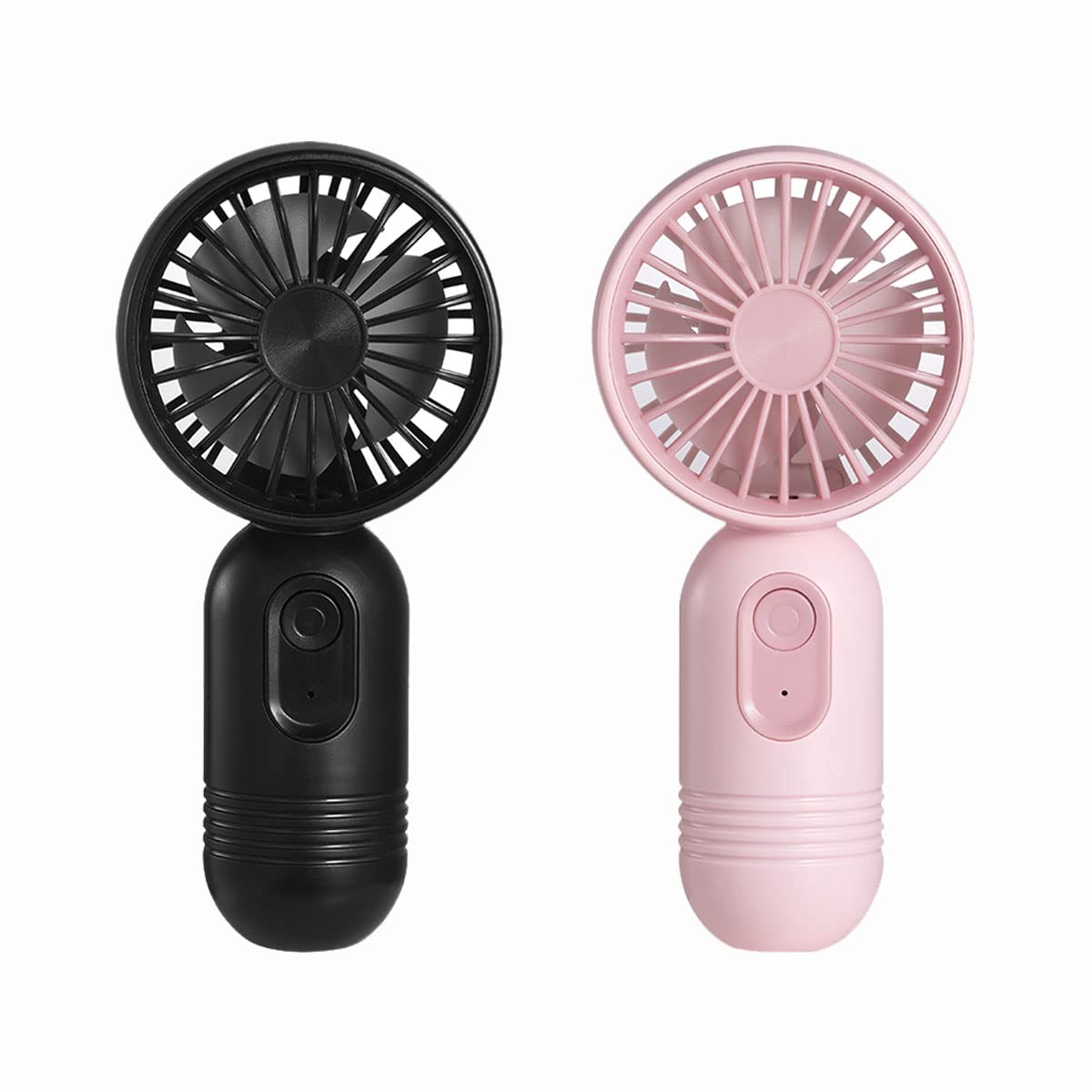 Mini Portable Fan 2 Pack, Cute Handheld Fan Battery Operated Lightweight Small Personal Fan - Koospark