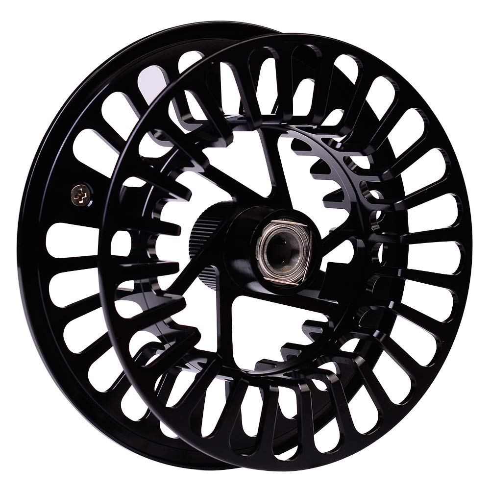 Baikalbass Fly Fishing Reel Fly Reels - Large Arbor Cnc-Machined Aluminum Alloy Body Light Weight 5/7, 7/9, 9/10 Wt (Black, Green, Silver/Blue, Gray-Green, Silver-Blue,Gunmetal,Ice Blue,Sapphire Blue)