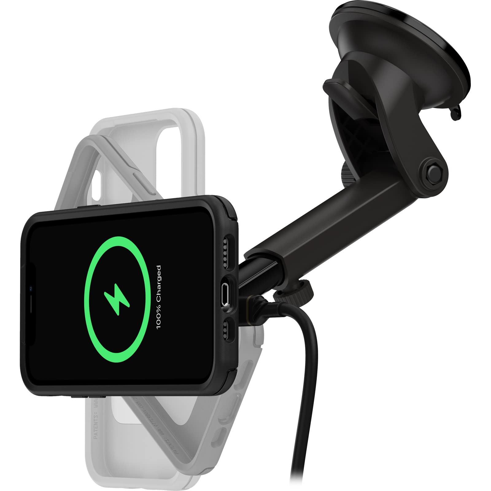 Otterbox Wireless Charger Dash & Windshield Mount 2.0 For Magsafe - Black