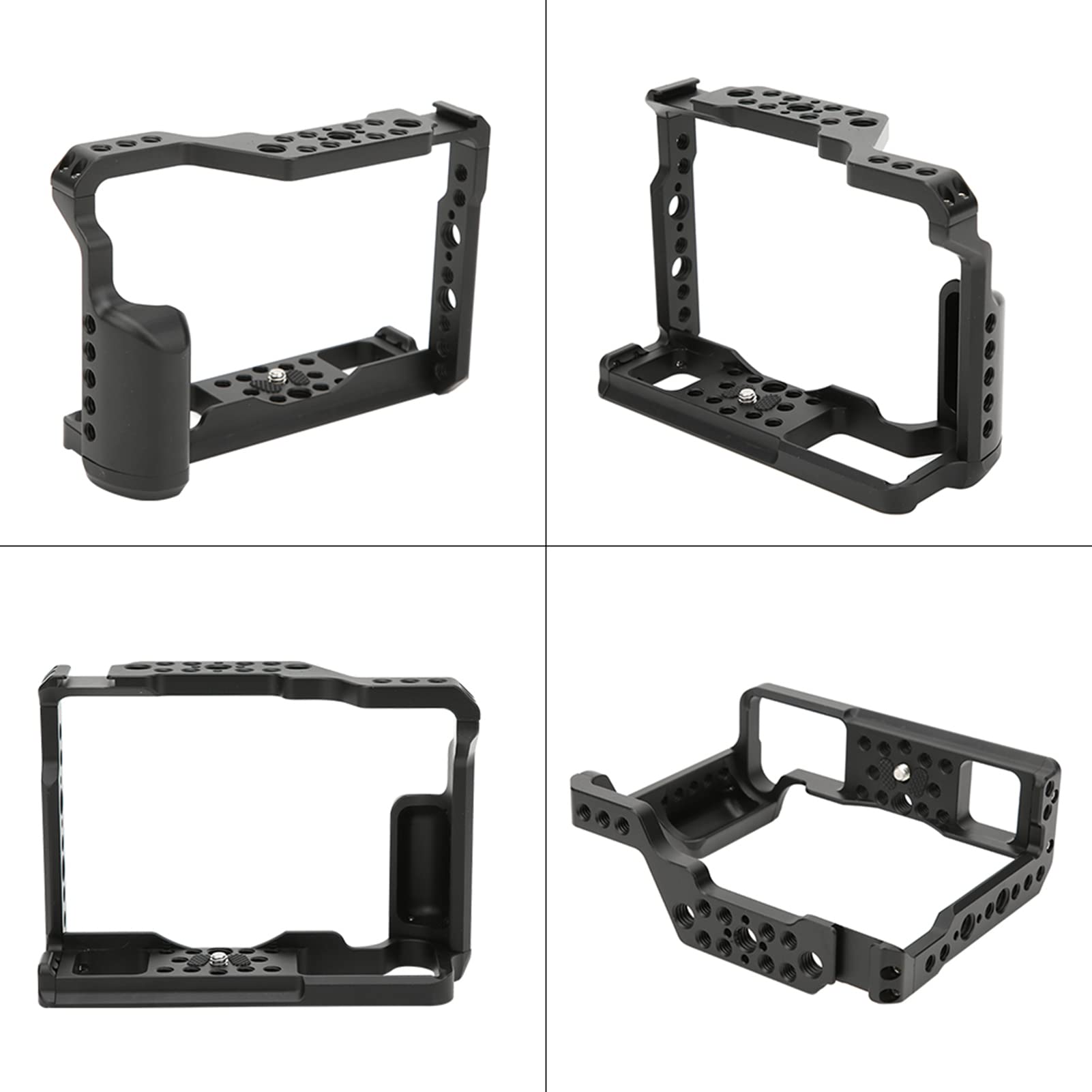 Pomya Dslr Rig Cage For Aluminium Alloy Protective Cage Stabilizer Frame With 1/4 3/8 Screws Hole And Cold Shoe Mount For Microphone, Led Light